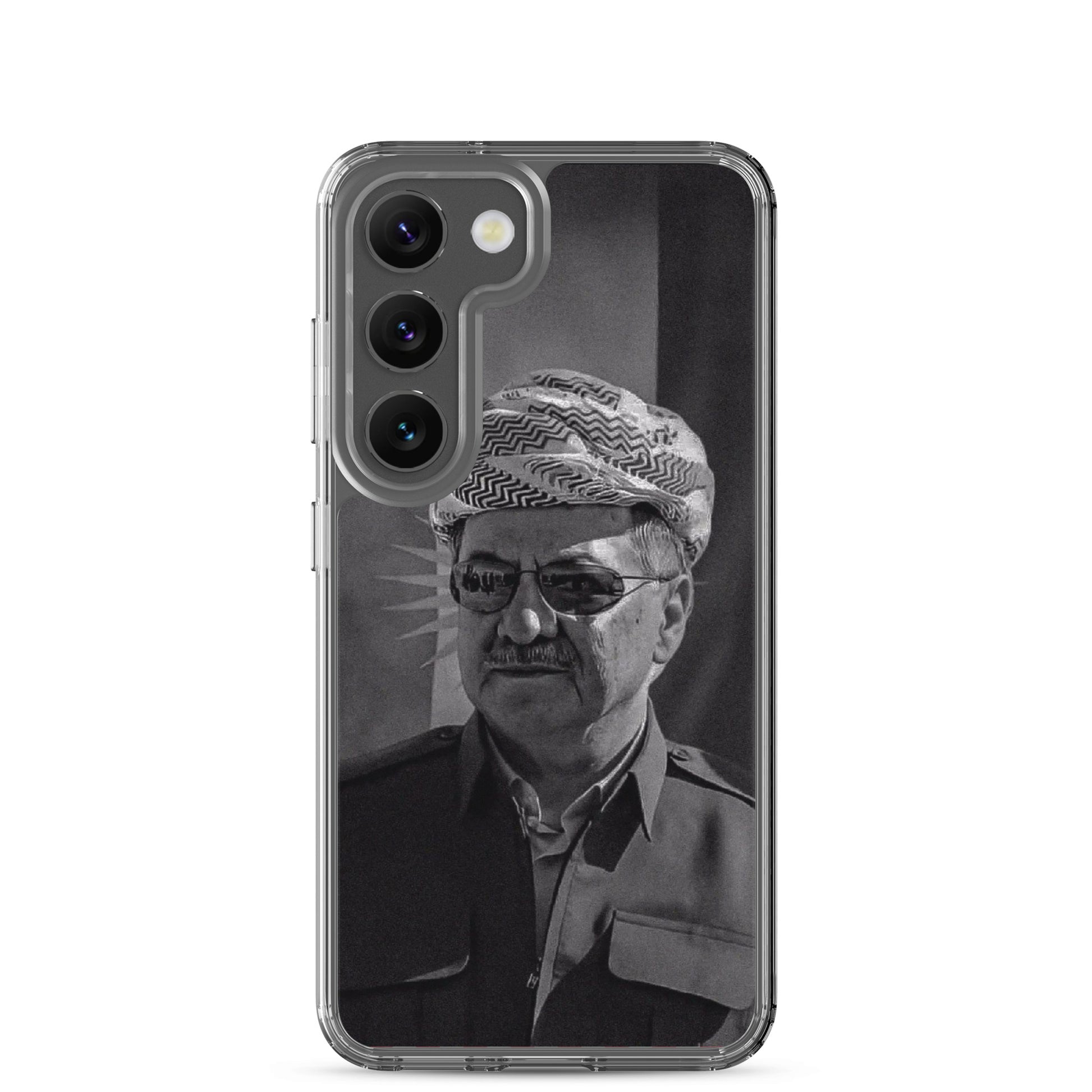 Mesut Barzani Clear Samsung Case | Kurdish Phone Case - Kurdish Identity Phone Case | MarsoniPrint