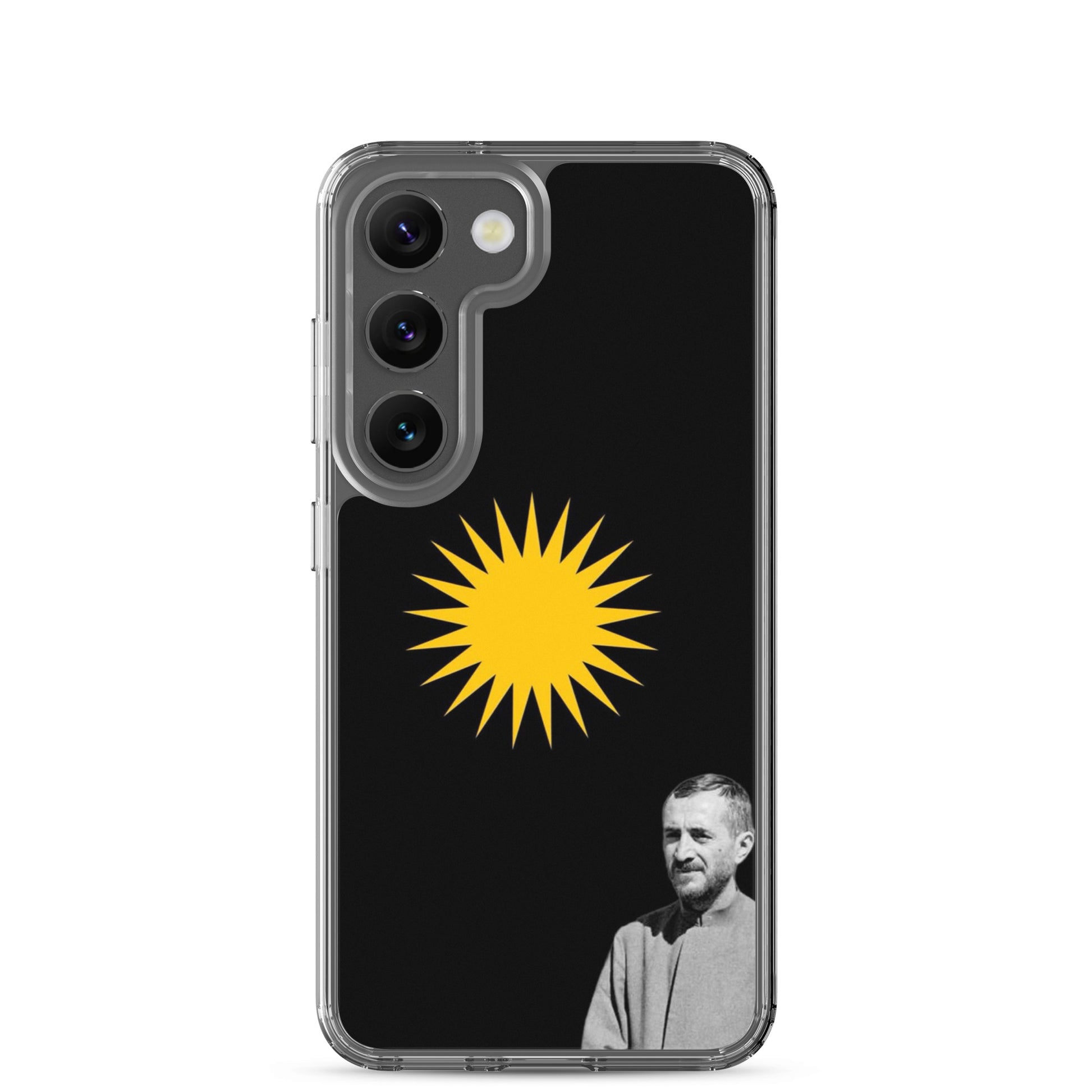 Qazi Muhamad Clear Samsung Case | Kurdish 2+2=1 Phone Case - Kurdish Identity Phone Case | MarsoniPrint
