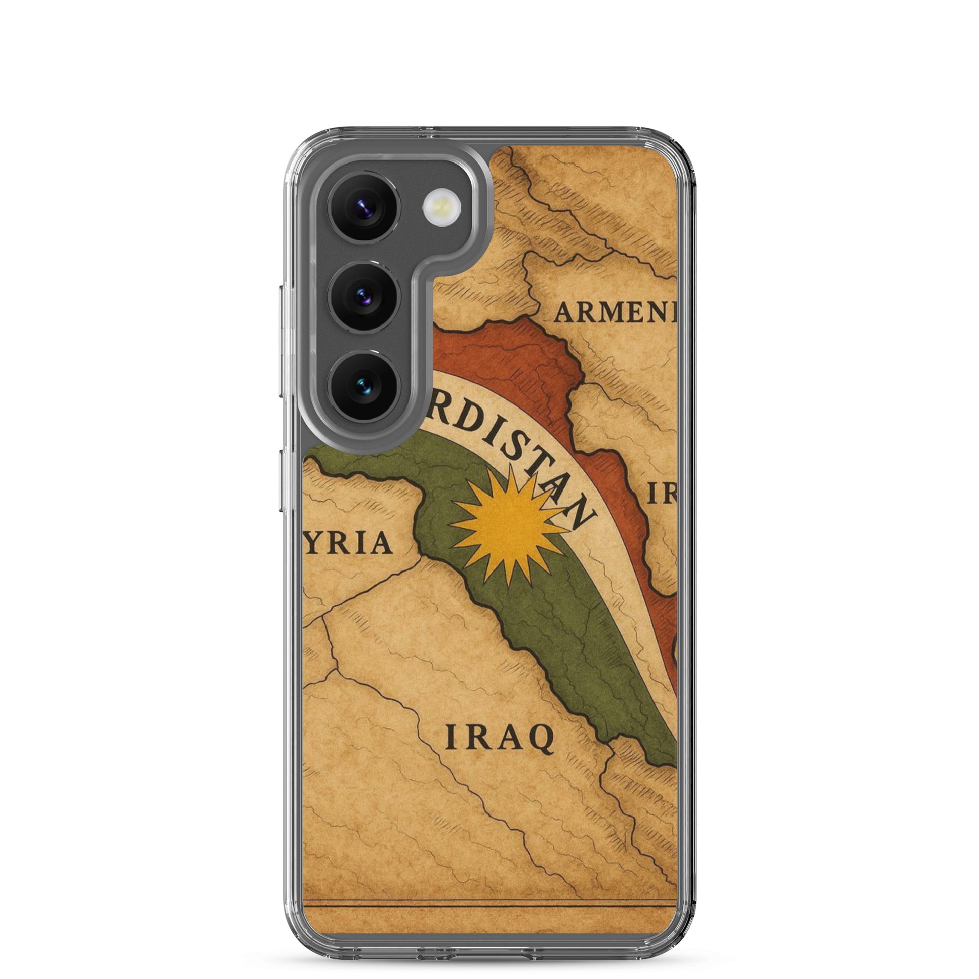 Kurdistan Map Clear Samsung Case | Kurdish Flag 2+2=1 - Kurdish Identity Phone Case | MarsoniPrint