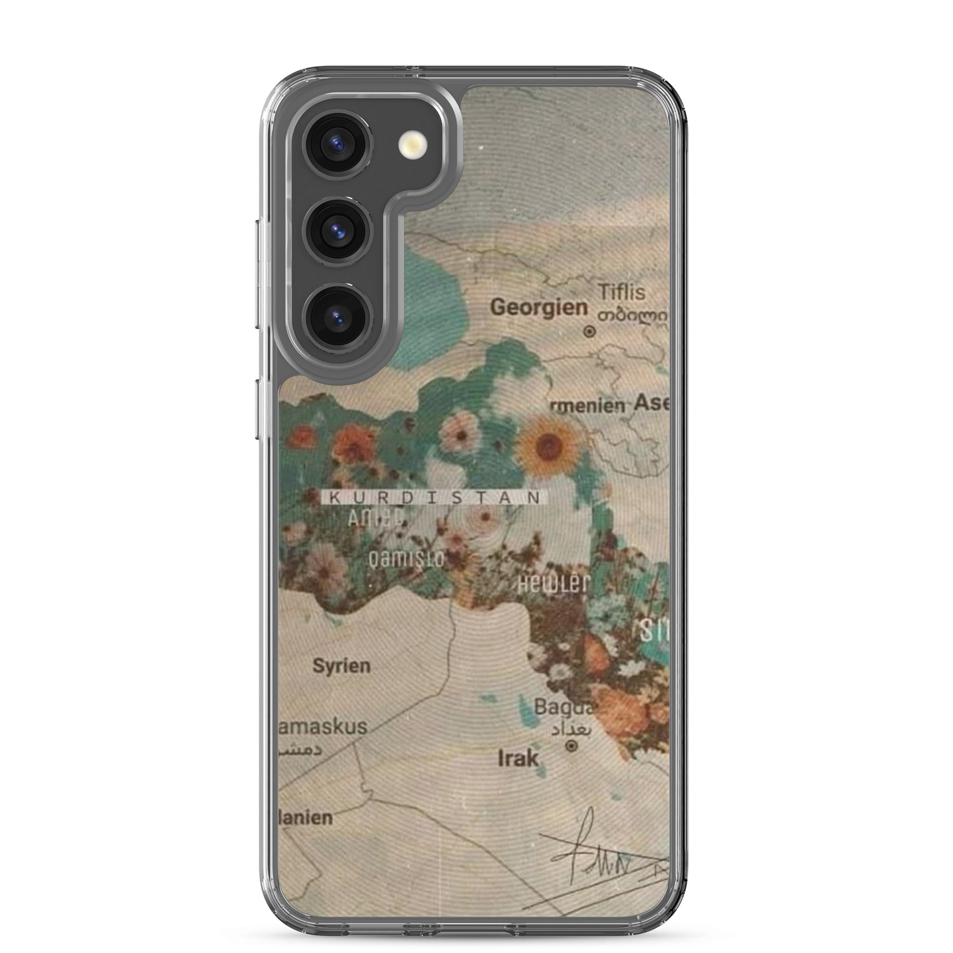 Kurdistan Map Clear Samsung Case | Kurdish Phone Case - Kurdish Identity Phone Case | MarsoniPrint