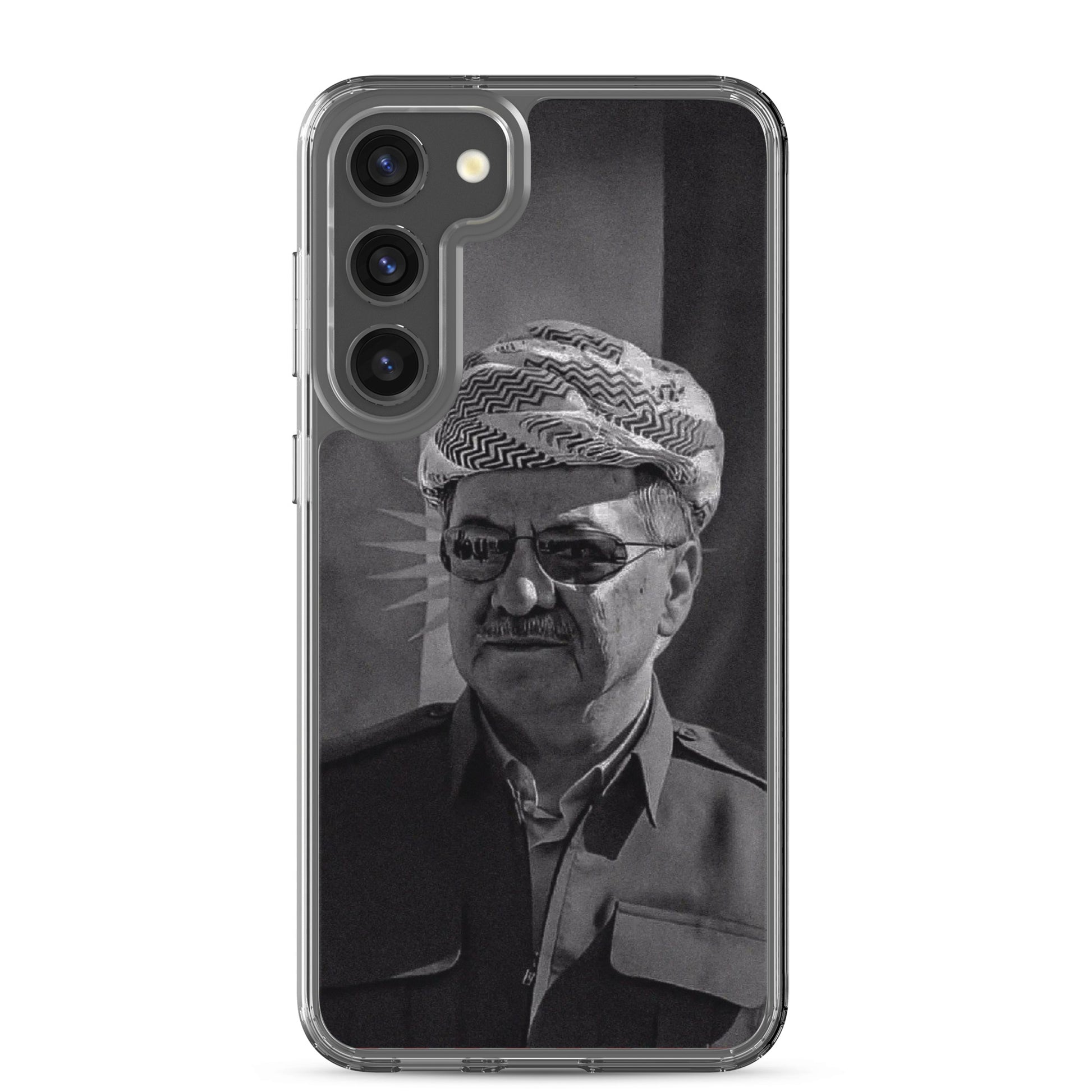 Mesut Barzani Clear Samsung Case | Kurdish Phone Case - Kurdish Identity Phone Case | MarsoniPrint