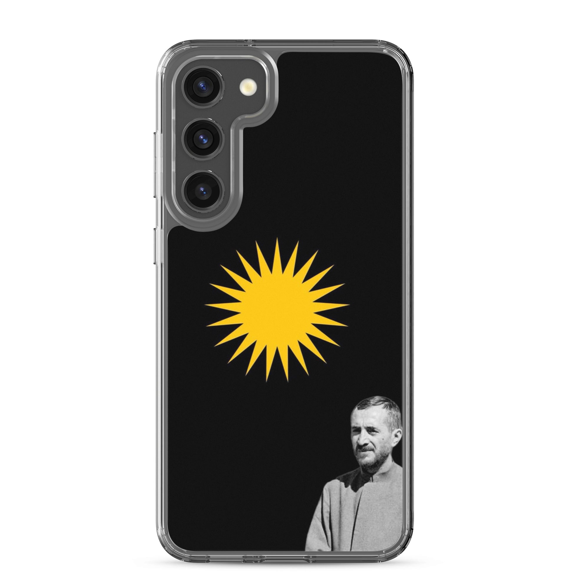 Qazi Muhamad Clear Samsung Case | Kurdish 2+2=1 Phone Case - Kurdish Identity Phone Case | MarsoniPrint