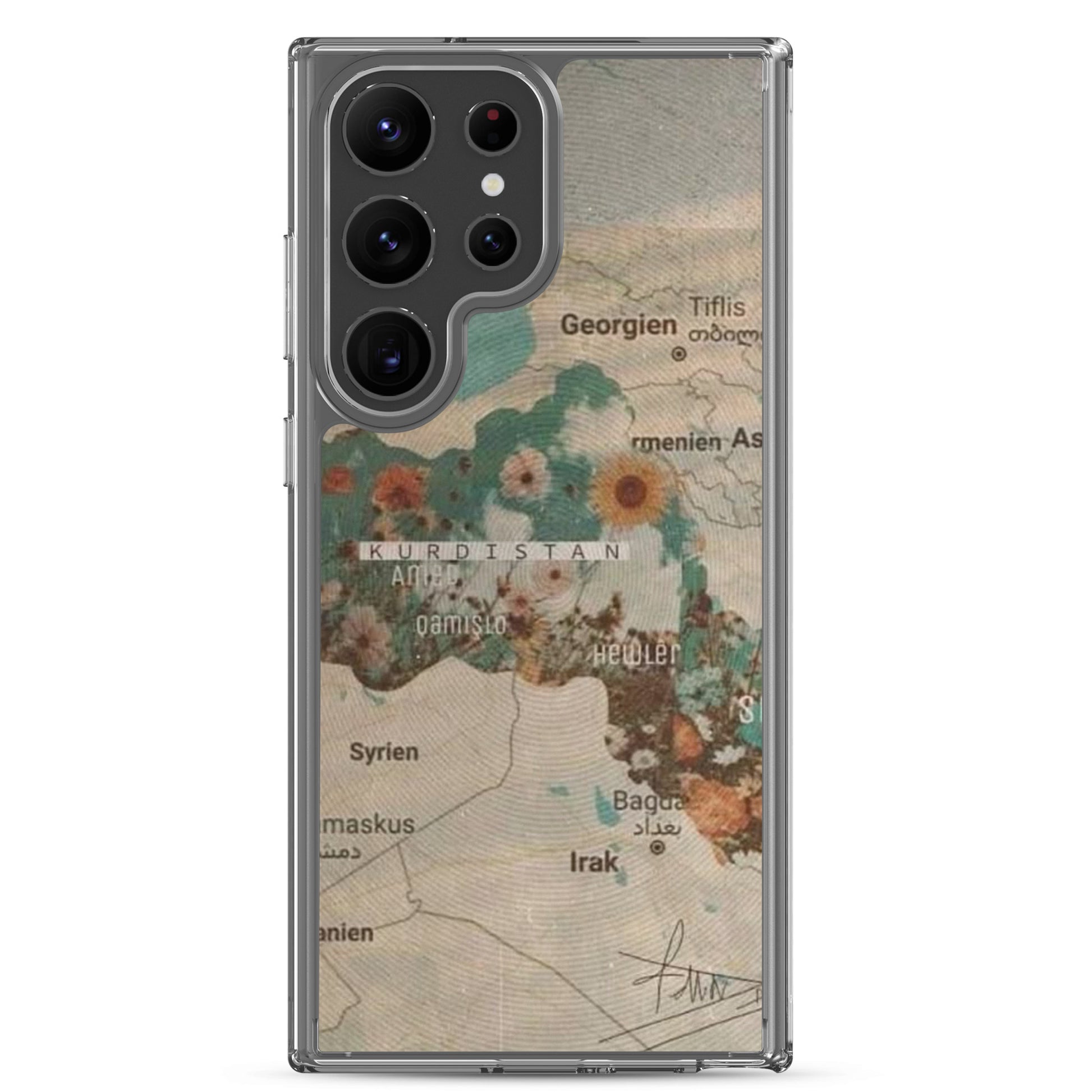 Kurdistan Map Clear Samsung Case | Kurdish Phone Case - Kurdish Identity Phone Case | MarsoniPrint