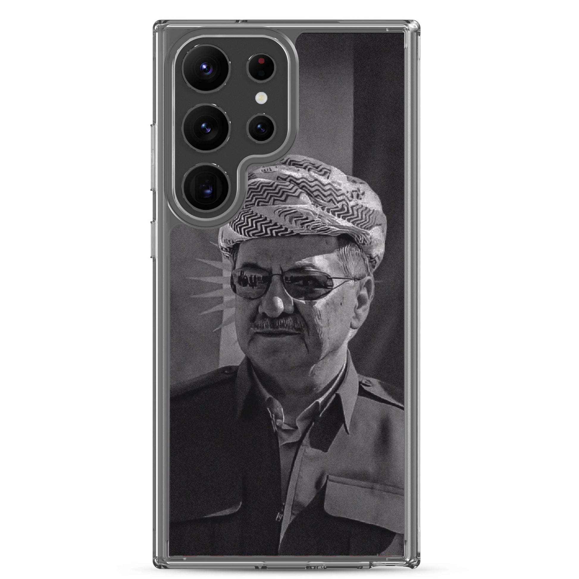 Mesut Barzani Clear Samsung Case | Kurdish Phone Case - Kurdish Identity Phone Case | MarsoniPrint
