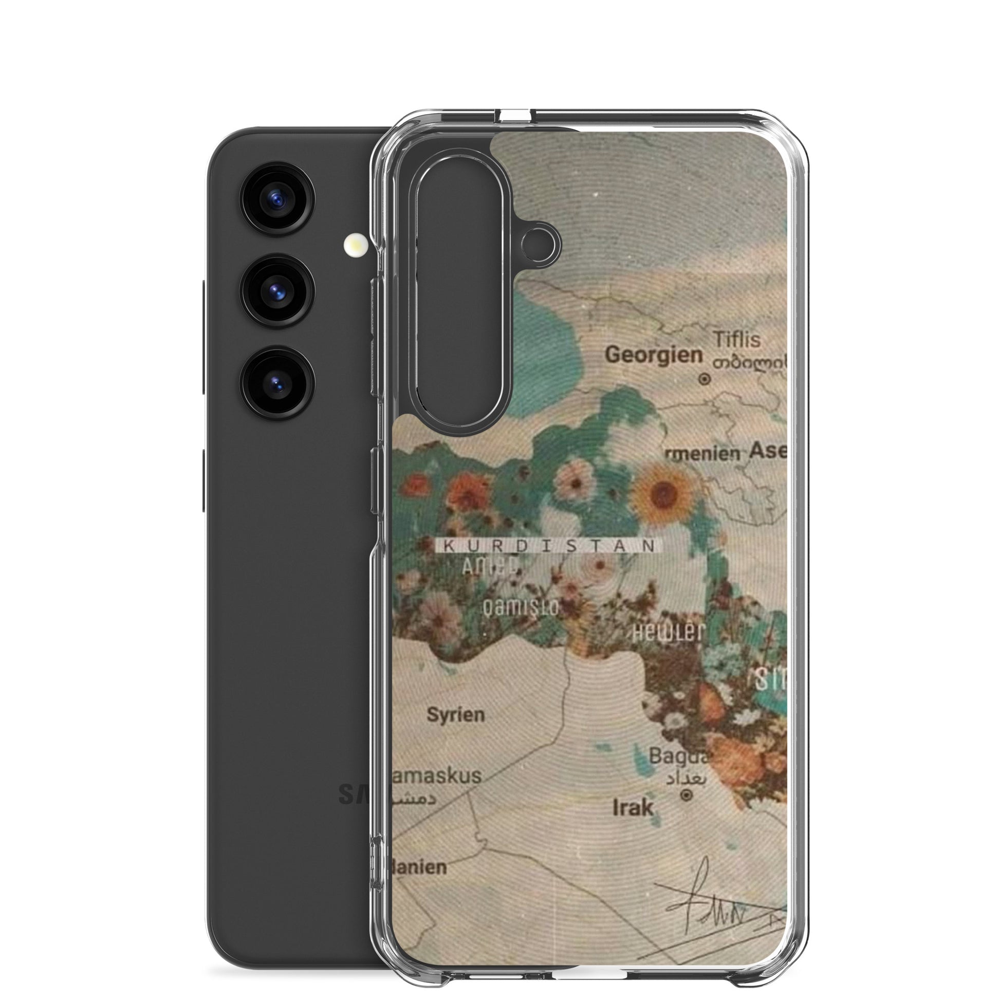 Kurdistan Map Clear Samsung Case | Kurdish Phone Case - Kurdish Identity Phone Case | MarsoniPrint