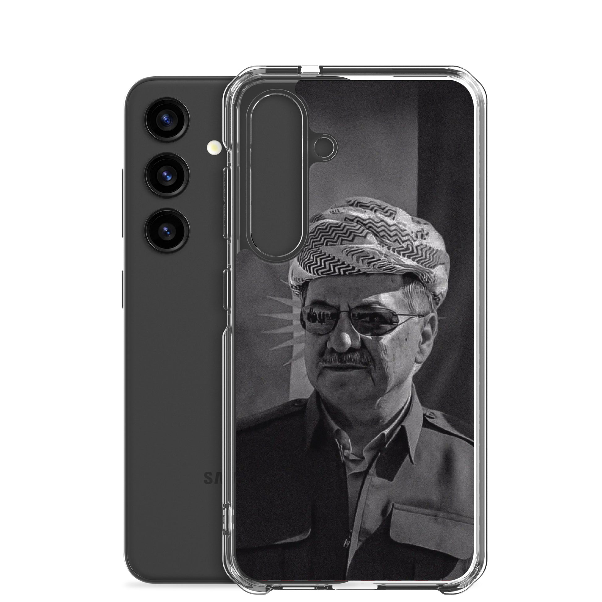 Mesut Barzani Clear Samsung Case | Kurdish Phone Case - Kurdish Identity Phone Case | MarsoniPrint