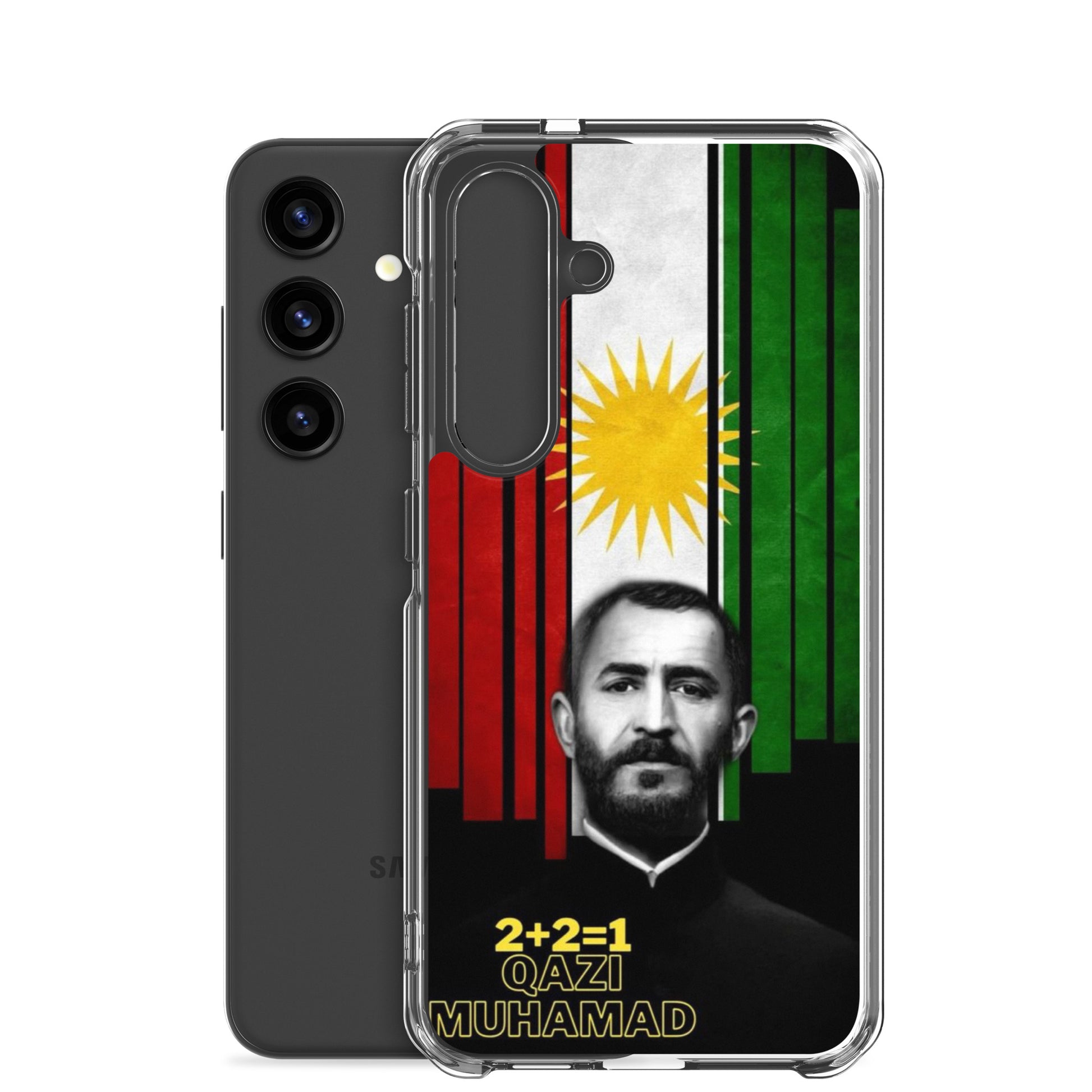 Qazi Muhamad Kurdistan Flag Samsung Case | Kurdish 2+2=1 - Kurdish Identity Phone Case | MarsoniPrint