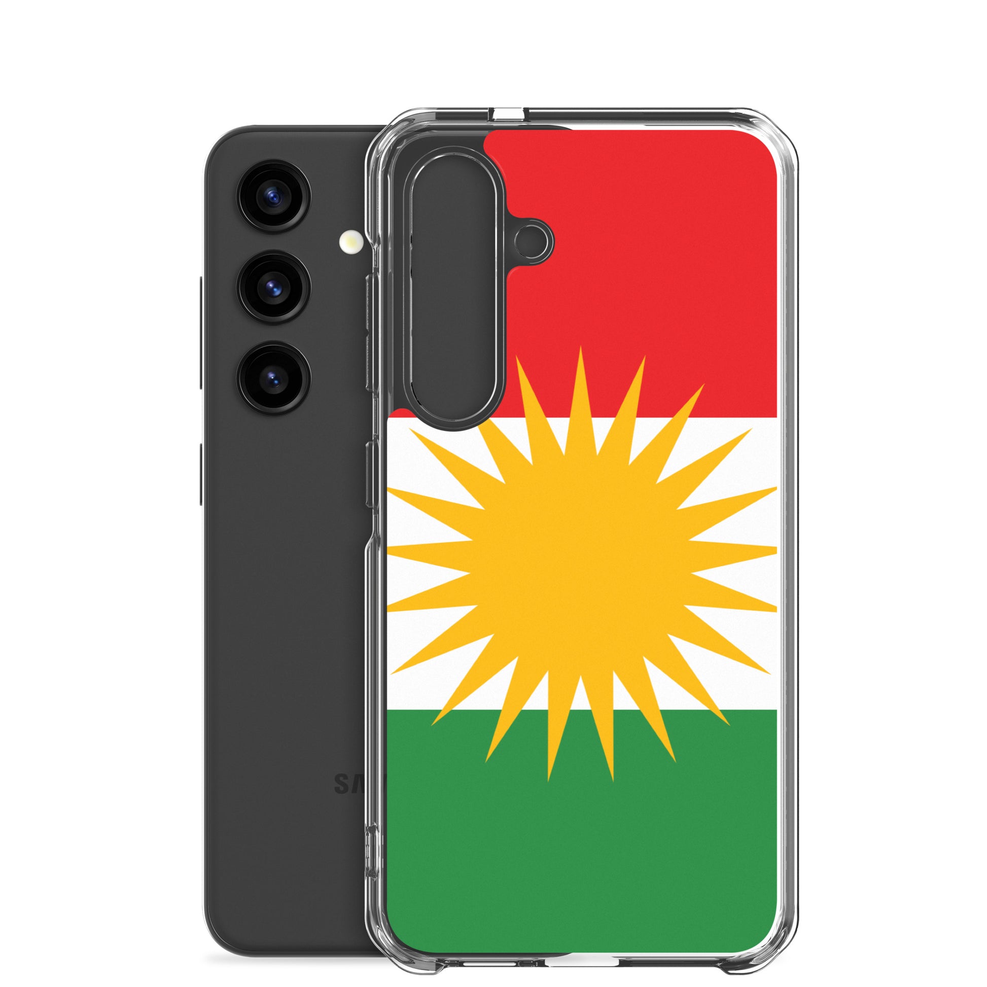 Kurdistan Flag Clear Samsung Case | Kurdish Phone Case - Kurdish Identity Phone Case | MarsoniPrint