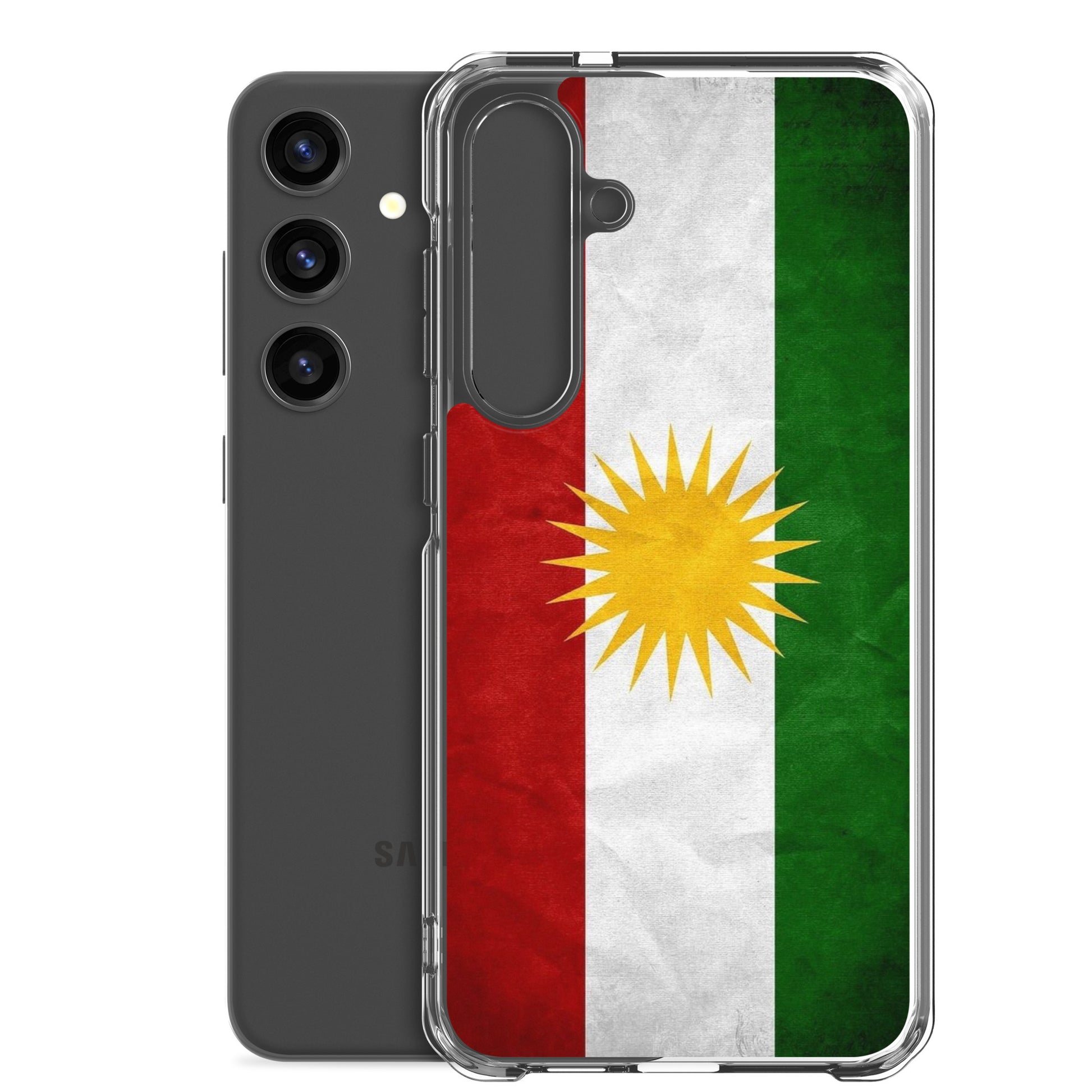 Kurdistan Flag Clear Samsung Case | Kurdish Pride Phone Case - Kurdish Identity Phone Case | MarsoniPrint