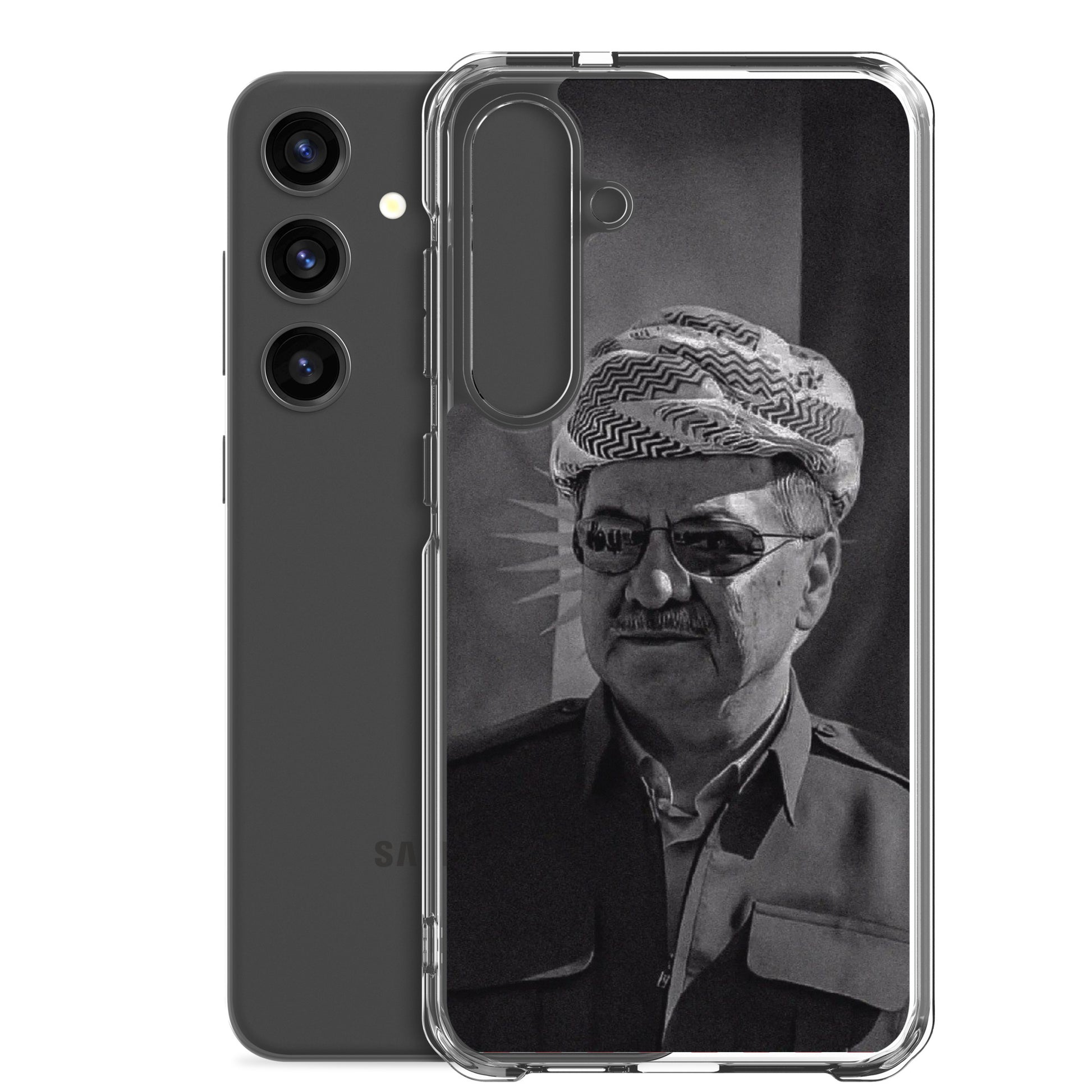 Mesut Barzani Clear Samsung Case | Kurdish Phone Case - Kurdish Identity Phone Case | MarsoniPrint