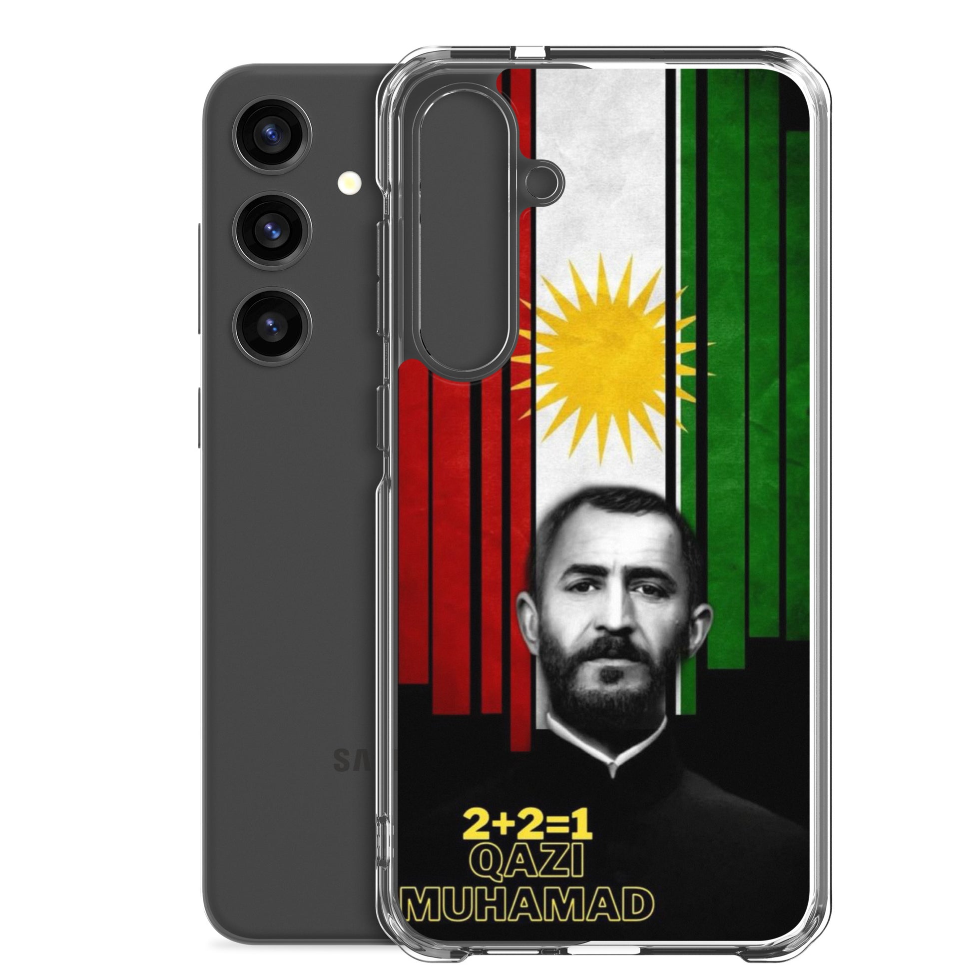 Qazi Muhamad Kurdistan Flag Samsung Case | Kurdish 2+2=1 - Kurdish Identity Phone Case | MarsoniPrint