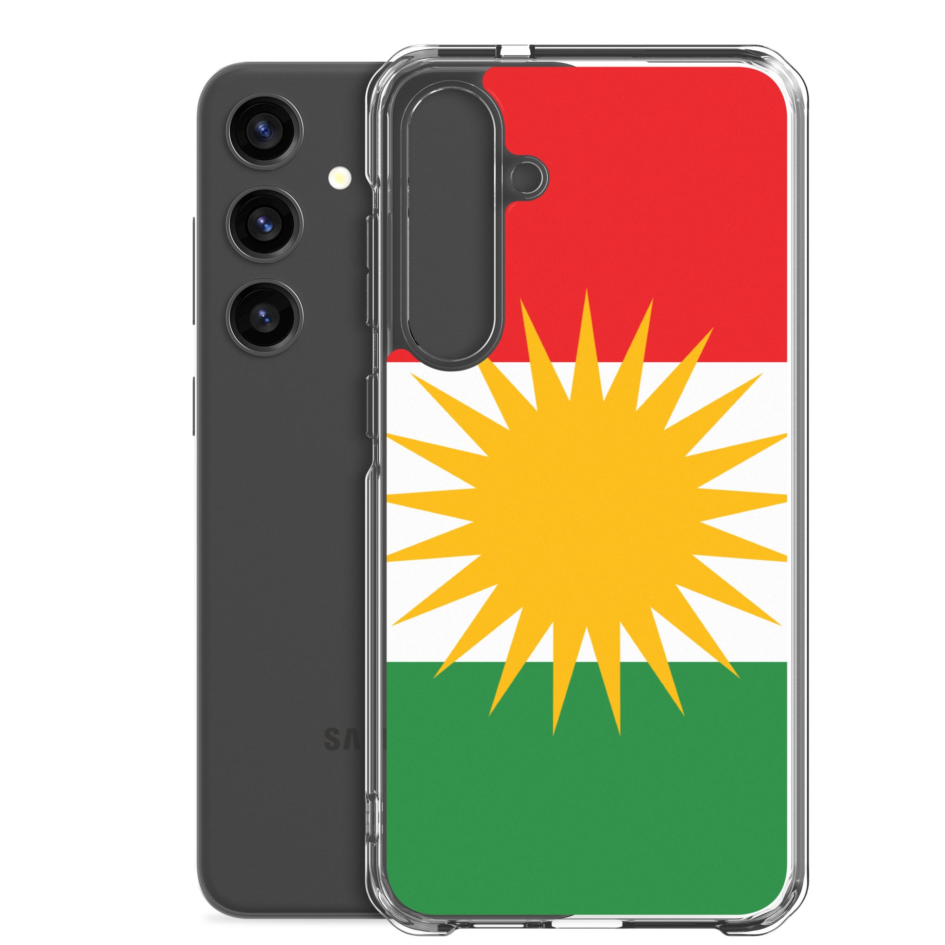 Kurdistan Flag Clear Samsung Case | Kurdish Phone Case - Kurdish Identity Phone Case | MarsoniPrint