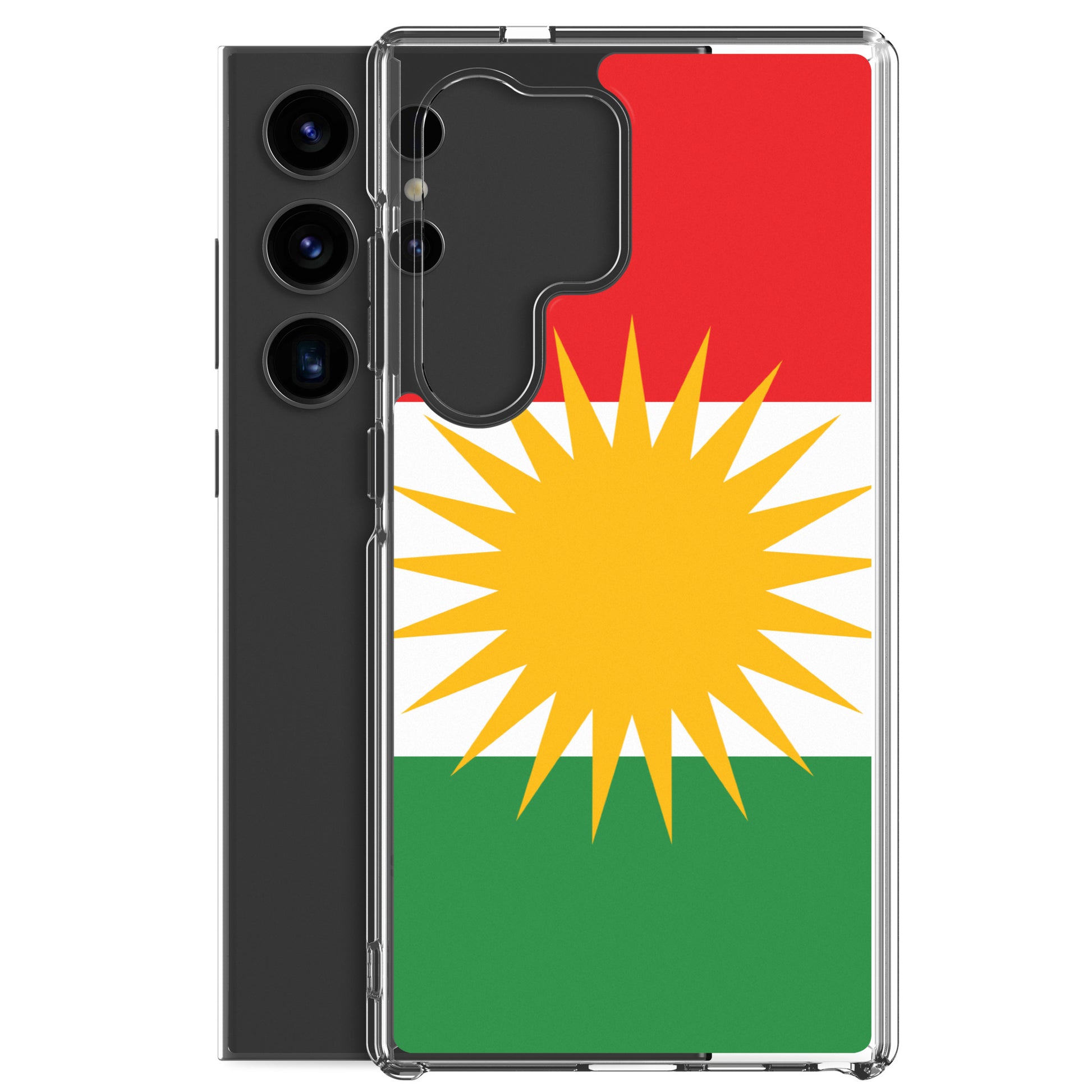 Kurdistan Flag Clear Samsung Case | Kurdish Phone Case - Kurdish Identity Phone Case | MarsoniPrint