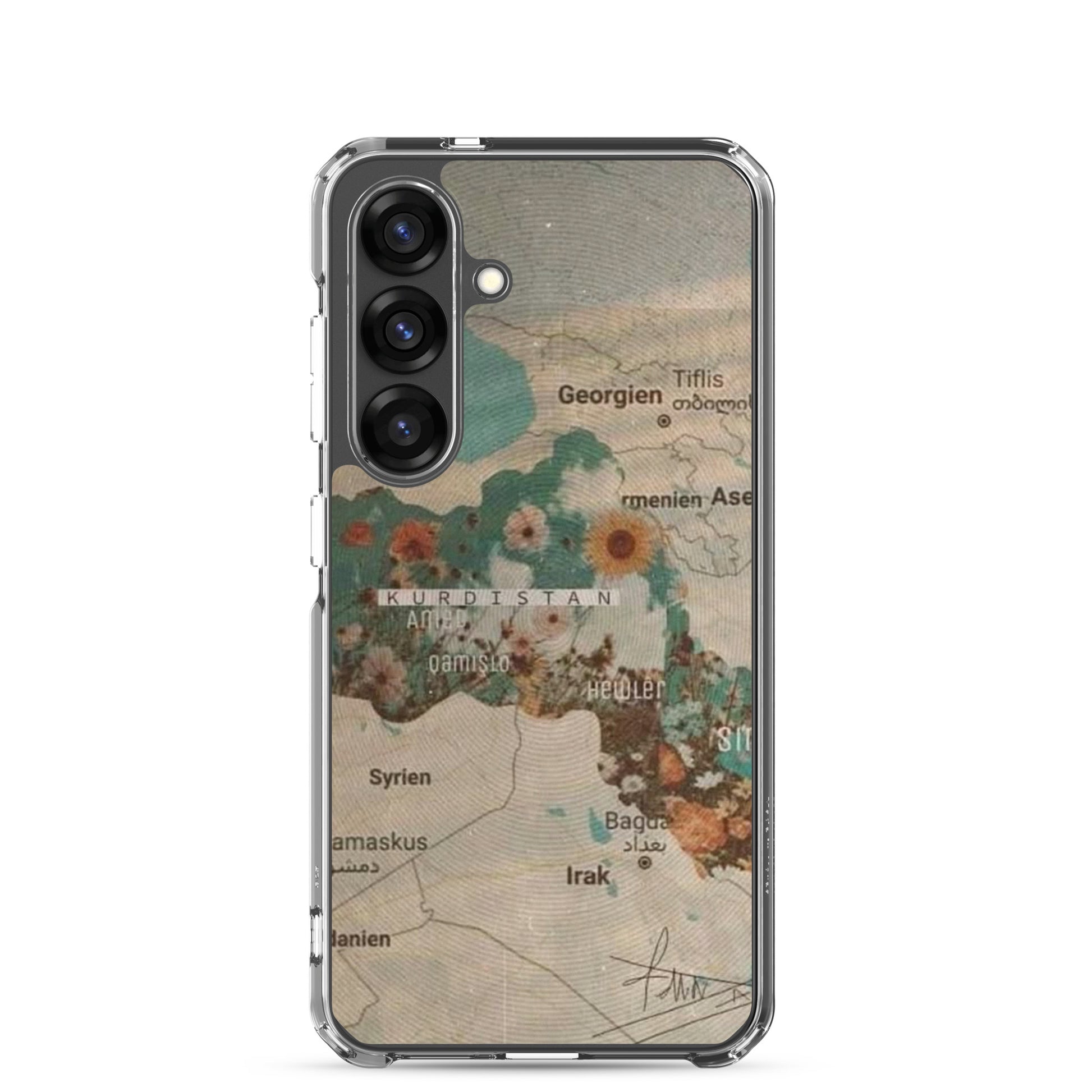 Kurdistan Map Clear Samsung Case | Kurdish Phone Case - Kurdish Identity Phone Case | MarsoniPrint