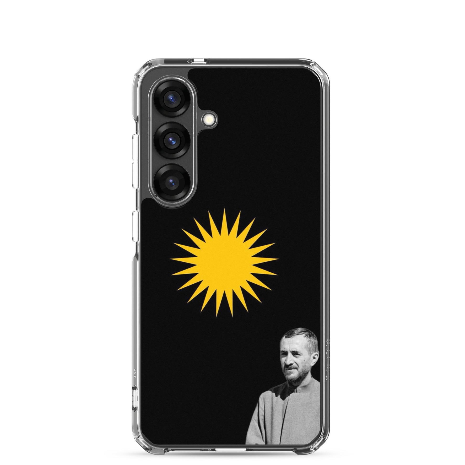 Qazi Muhamad Clear Samsung Case | Kurdish 2+2=1 Phone Case - Kurdish Identity Phone Case | MarsoniPrint