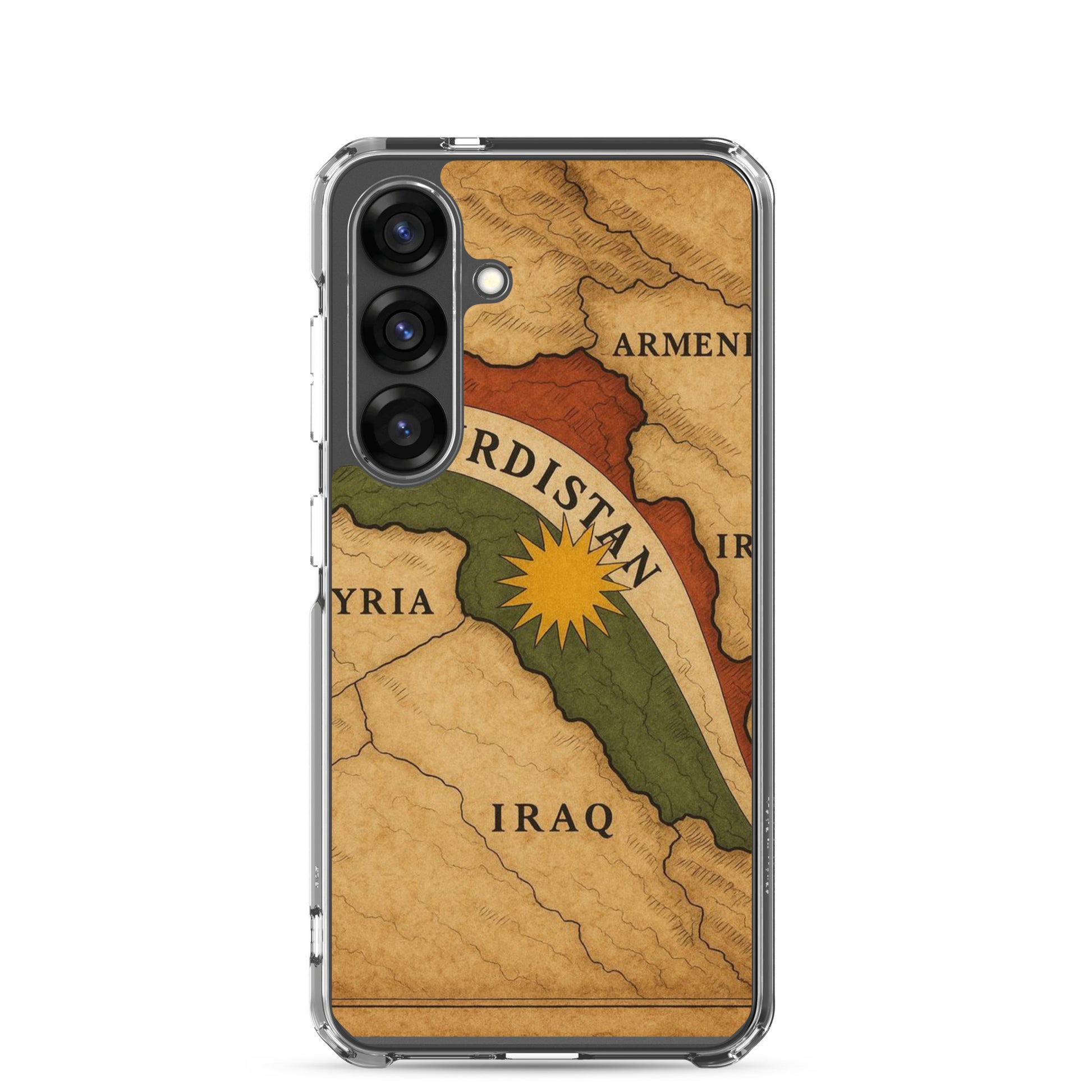 Kurdistan Map Clear Samsung Case | Kurdish Flag 2+2=1 - Kurdish Identity Phone Case | MarsoniPrint