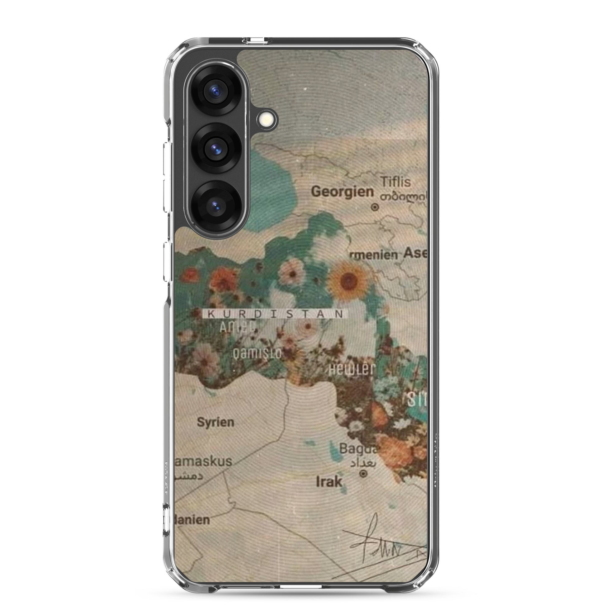 Kurdistan Map Clear Samsung Case | Kurdish Phone Case - Kurdish Identity Phone Case | MarsoniPrint