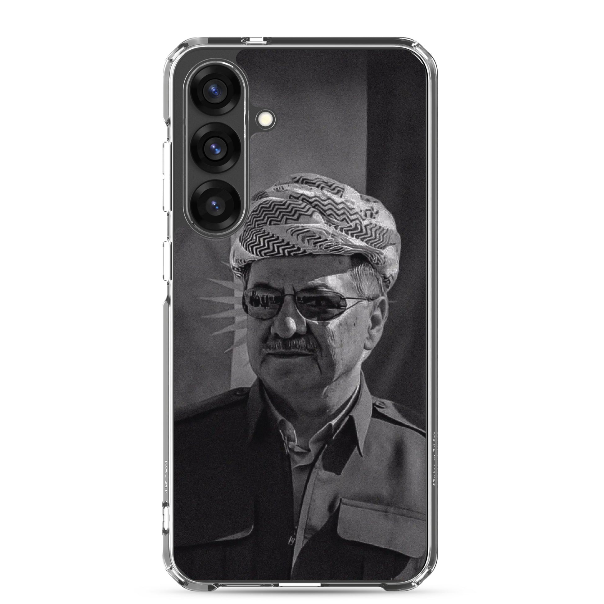 Mesut Barzani Clear Samsung Case | Kurdish Phone Case - Kurdish Identity Phone Case | MarsoniPrint