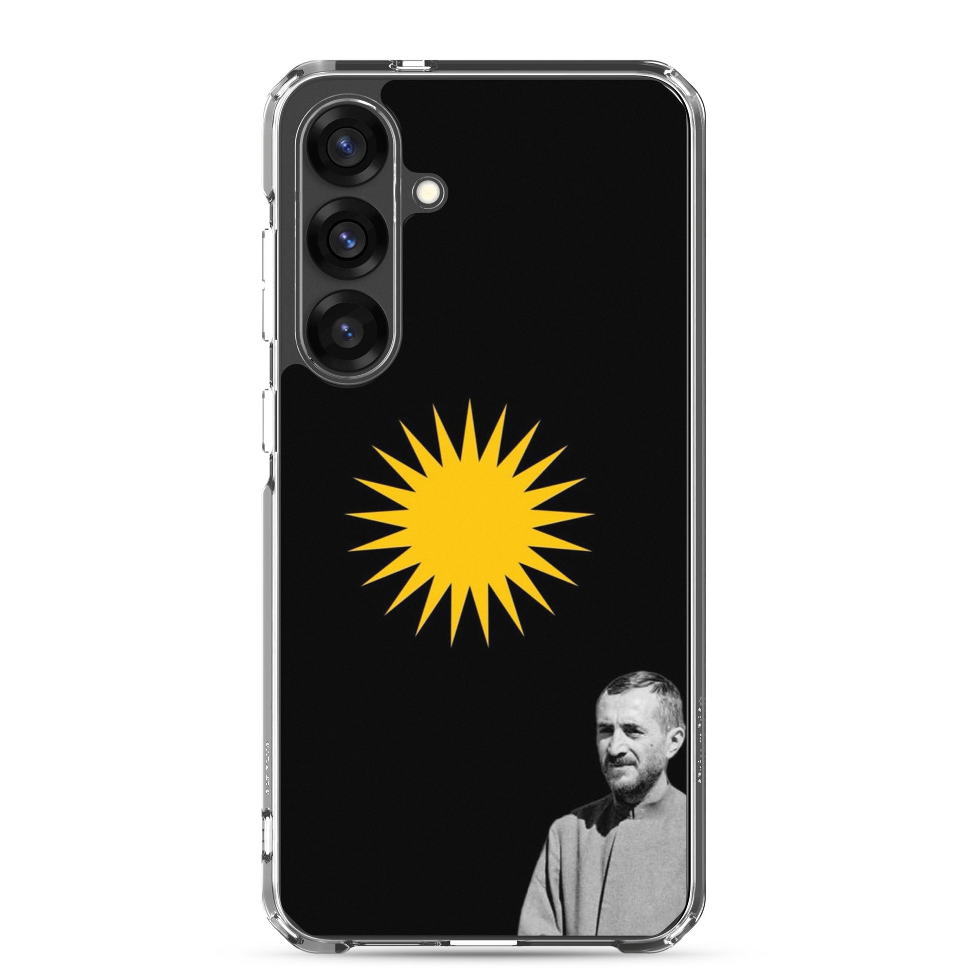 Qazi Muhamad Clear Samsung Case | Kurdish 2+2=1 Phone Case - Kurdish Identity Phone Case | MarsoniPrint