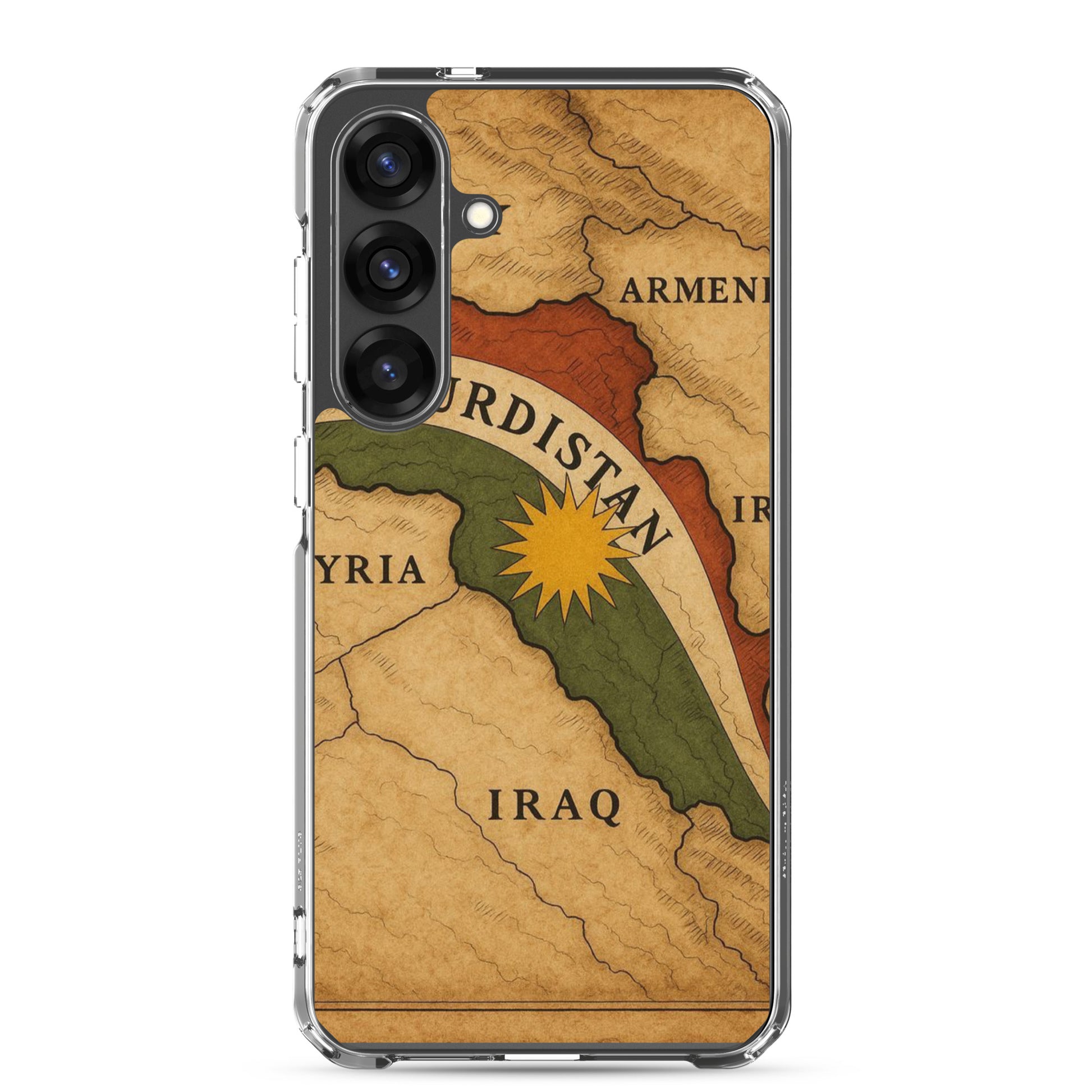Kurdistan Map Clear Samsung Case | Kurdish Flag 2+2=1 - Kurdish Identity Phone Case | MarsoniPrint