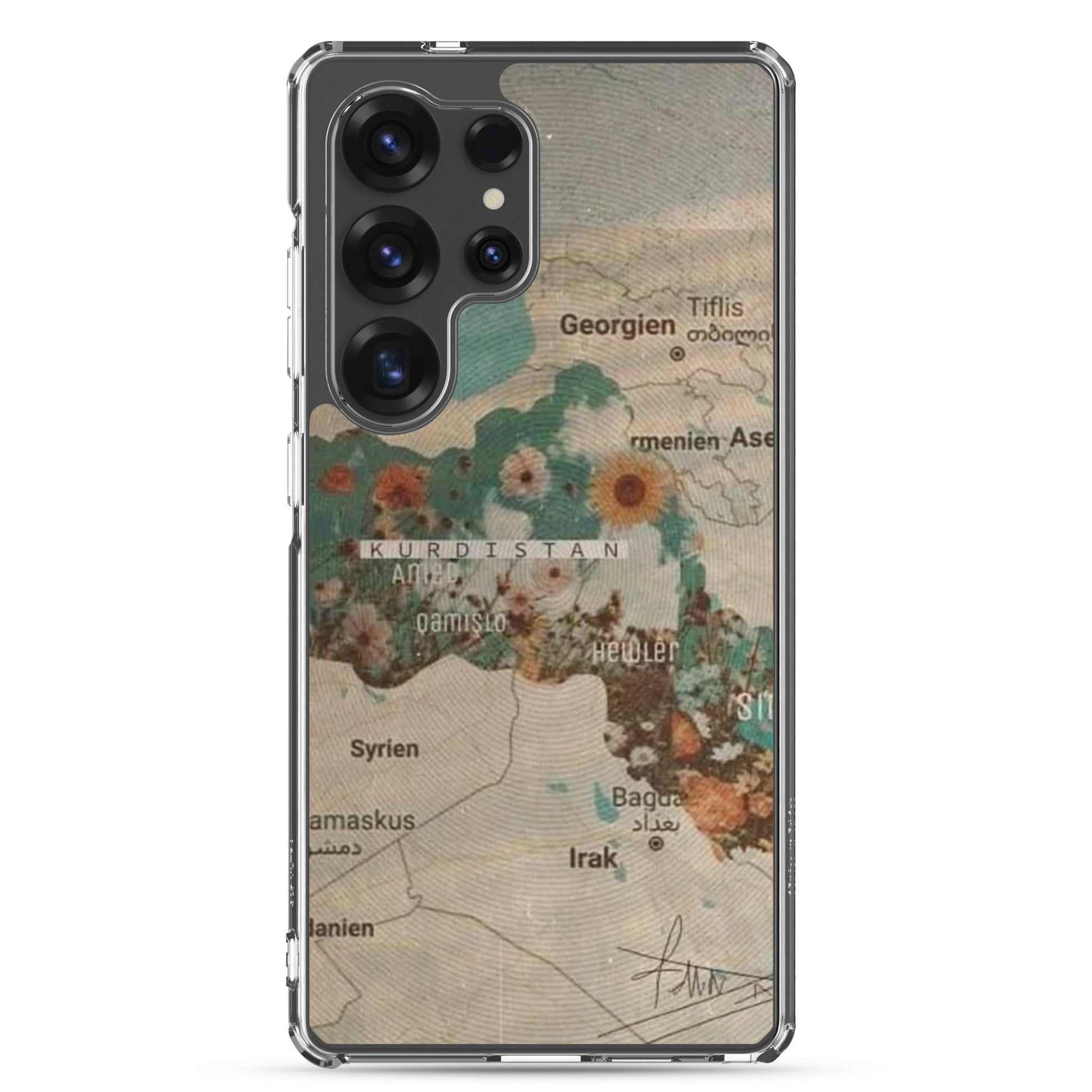 Kurdistan Map Clear Samsung Case | Kurdish Phone Case - Kurdish Identity Phone Case | MarsoniPrint