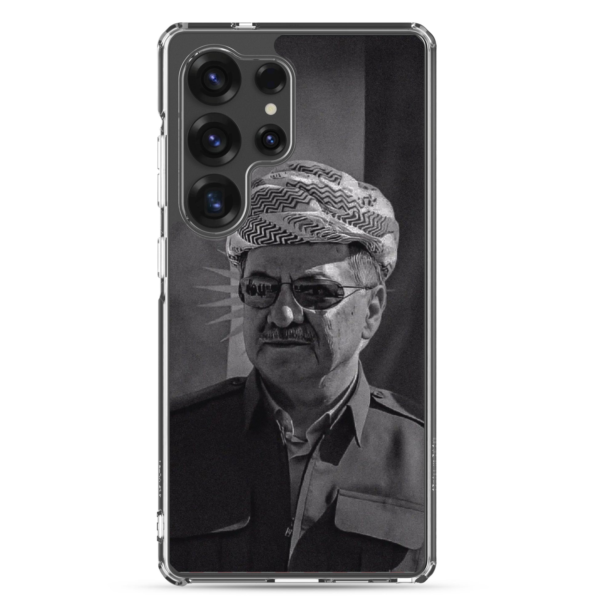 Mesut Barzani Clear Samsung Case | Kurdish Phone Case - Kurdish Identity Phone Case | MarsoniPrint