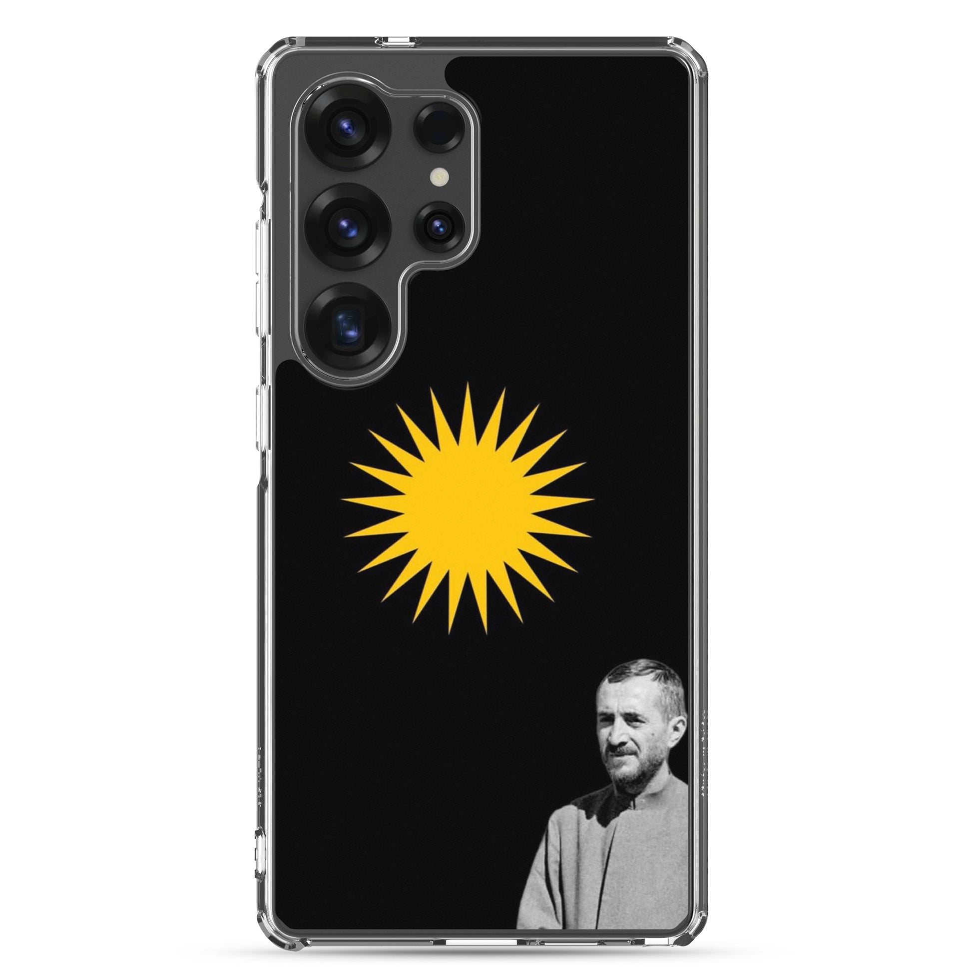 Qazi Muhamad Clear Samsung Case | Kurdish 2+2=1 Phone Case - Kurdish Identity Phone Case | MarsoniPrint
