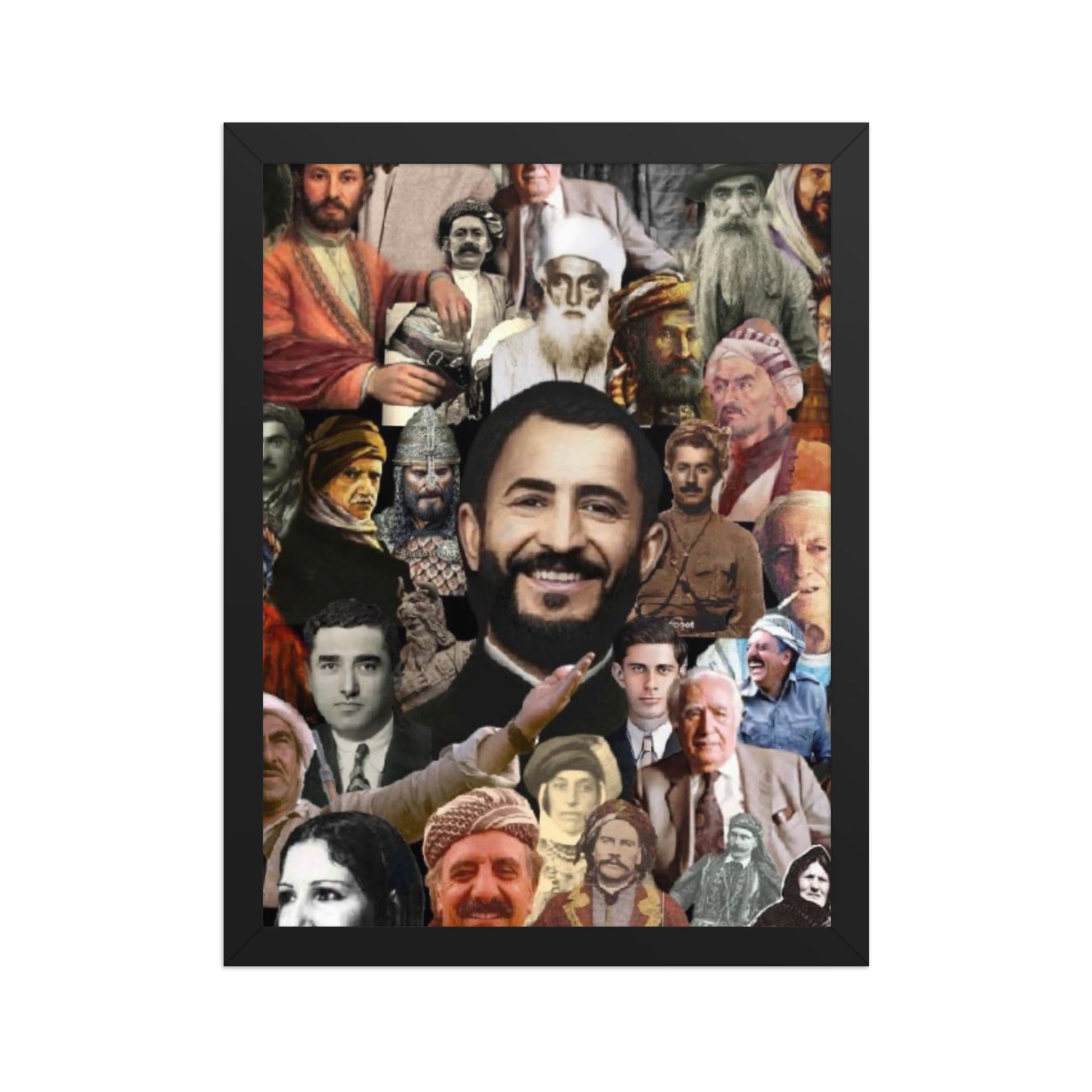 Kurdish Leaders Framed Poster | Kurdistan Flag Art - Kurdish Wall Art Poster | MarsoniPrint