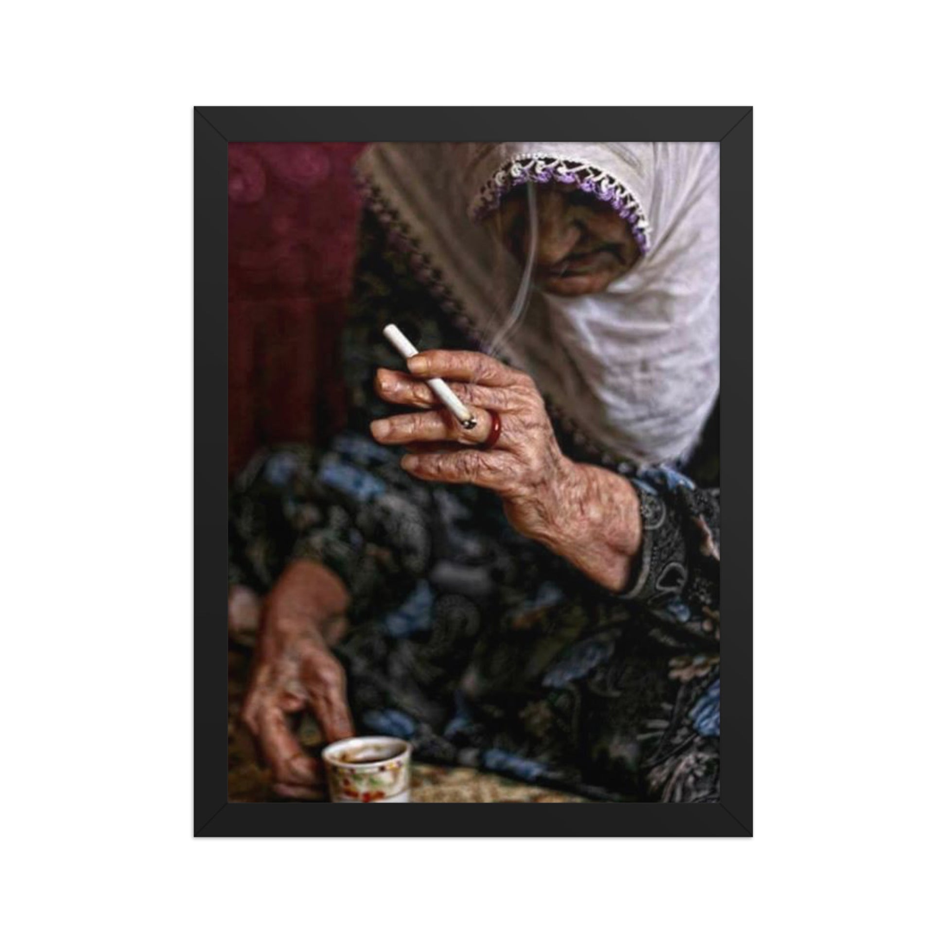 Elder Kurdish Woman Poster | Framed Heritage Art - Kurdish Wall Art Poster | MarsoniPrint