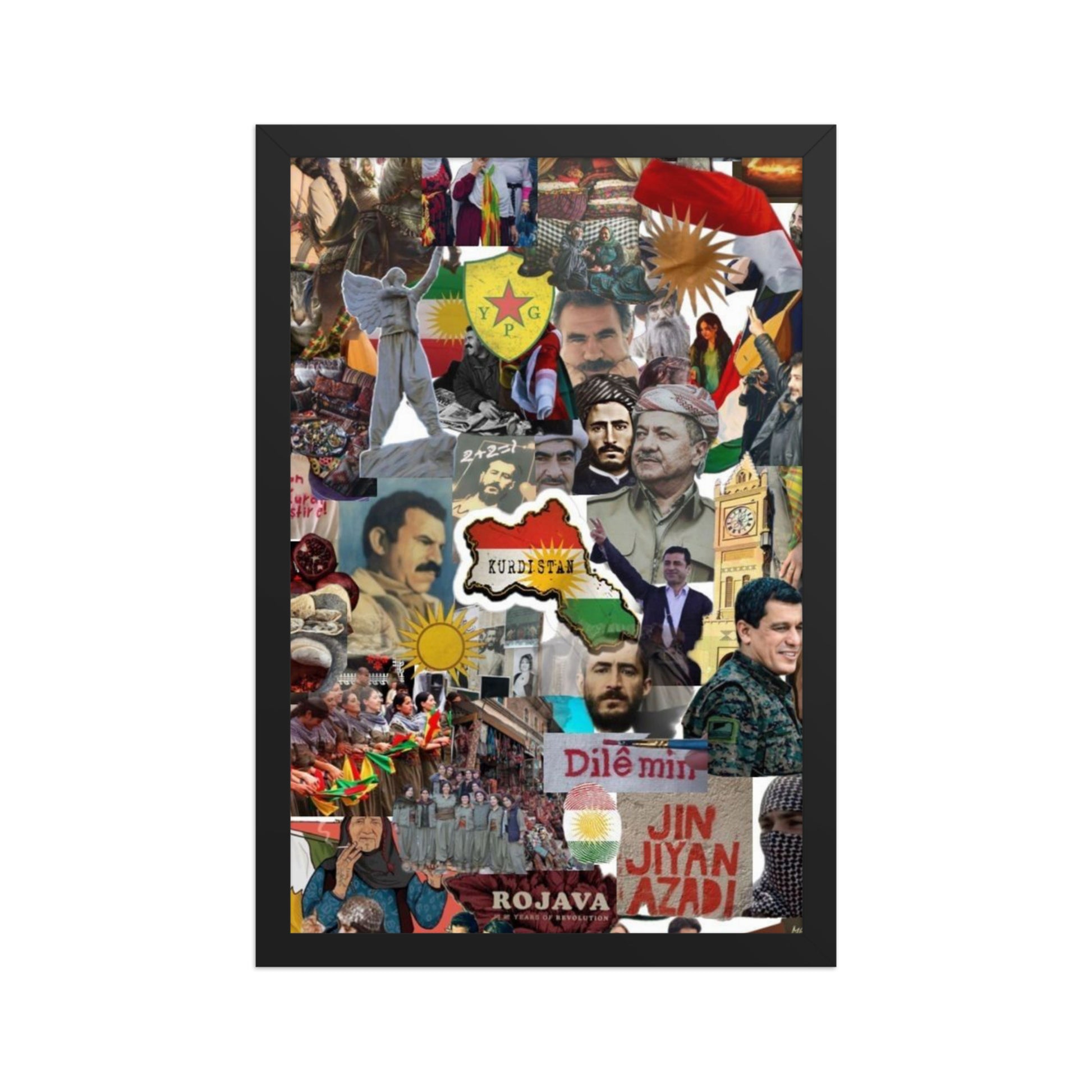 Kurdistan Yek Perca Framed Poster | Matte Print - Kurdish Wall Art Poster | MarsoniPrint