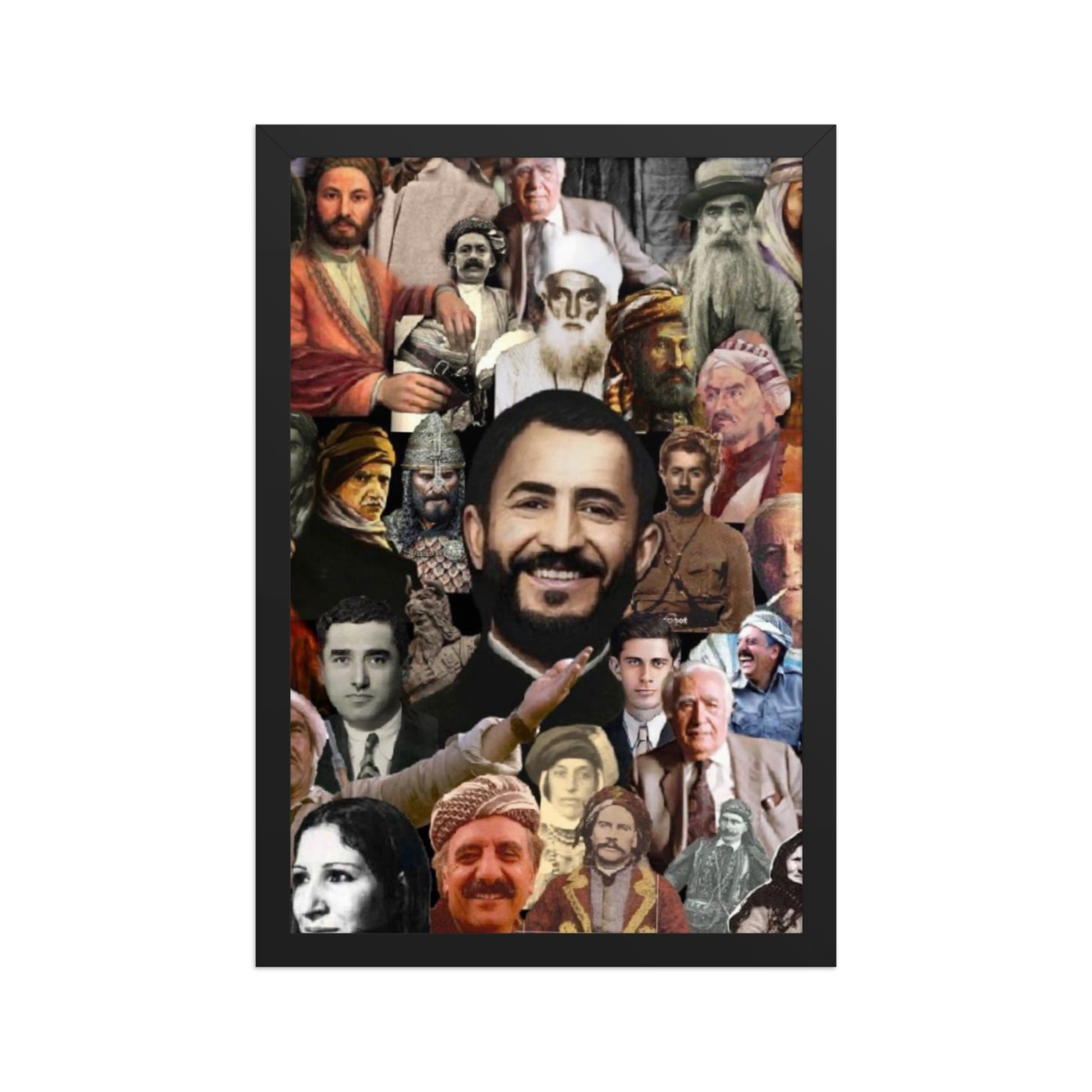 Kurdish Leaders Framed Poster | Kurdistan Flag Art - Kurdish Wall Art Poster | MarsoniPrint
