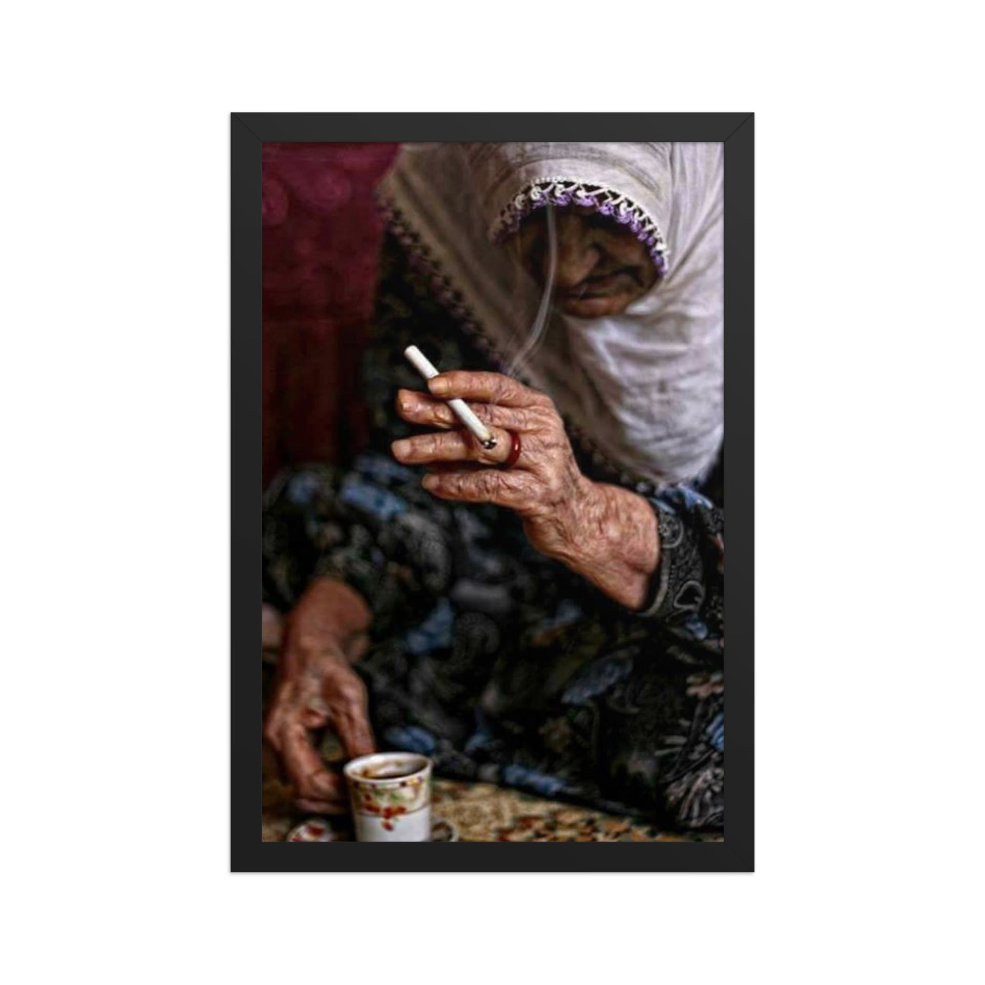 Elder Kurdish Woman Poster | Framed Heritage Art - Kurdish Wall Art Poster | MarsoniPrint