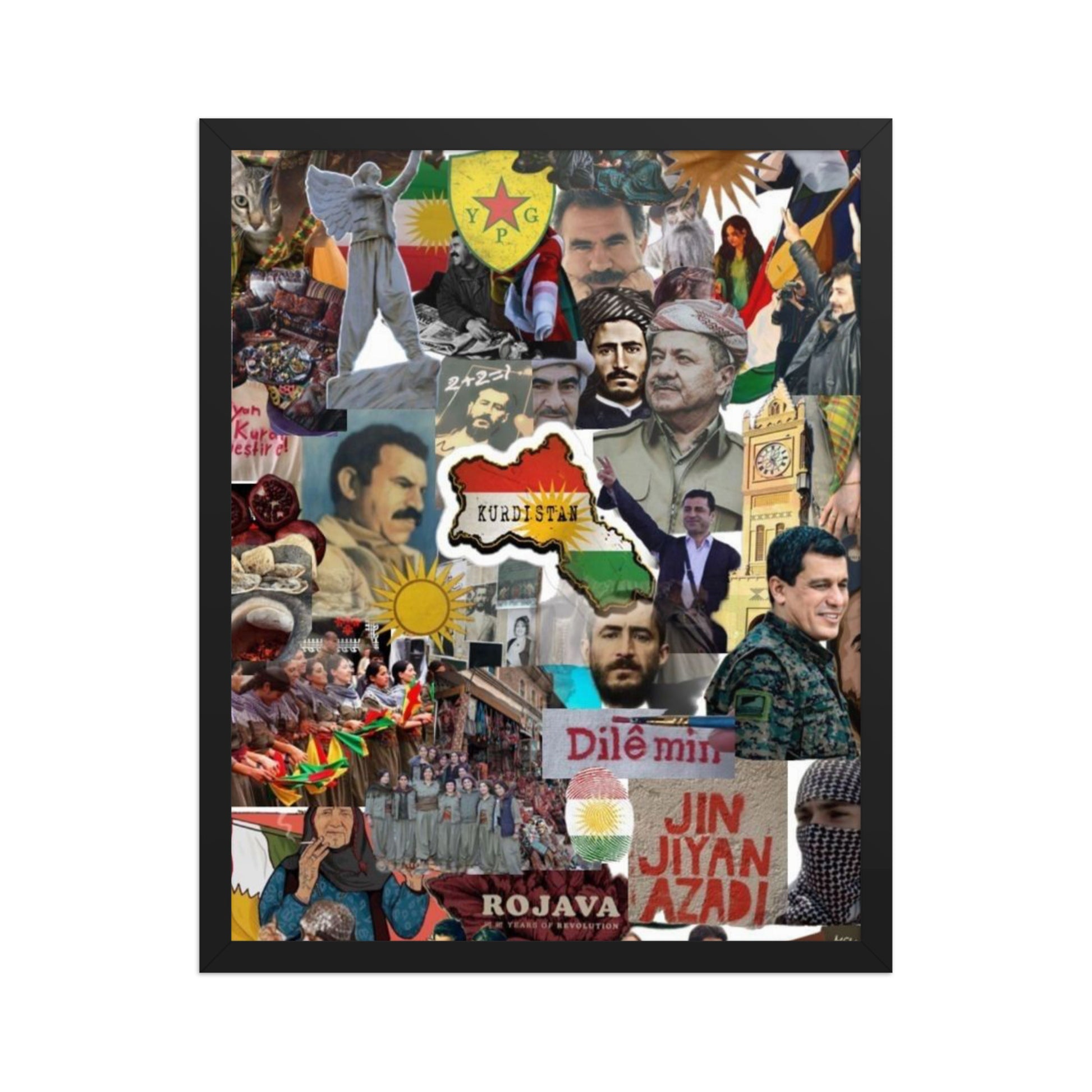 Kurdistan Yek Perca Framed Poster | Matte Print - Kurdish Wall Art Poster | MarsoniPrint