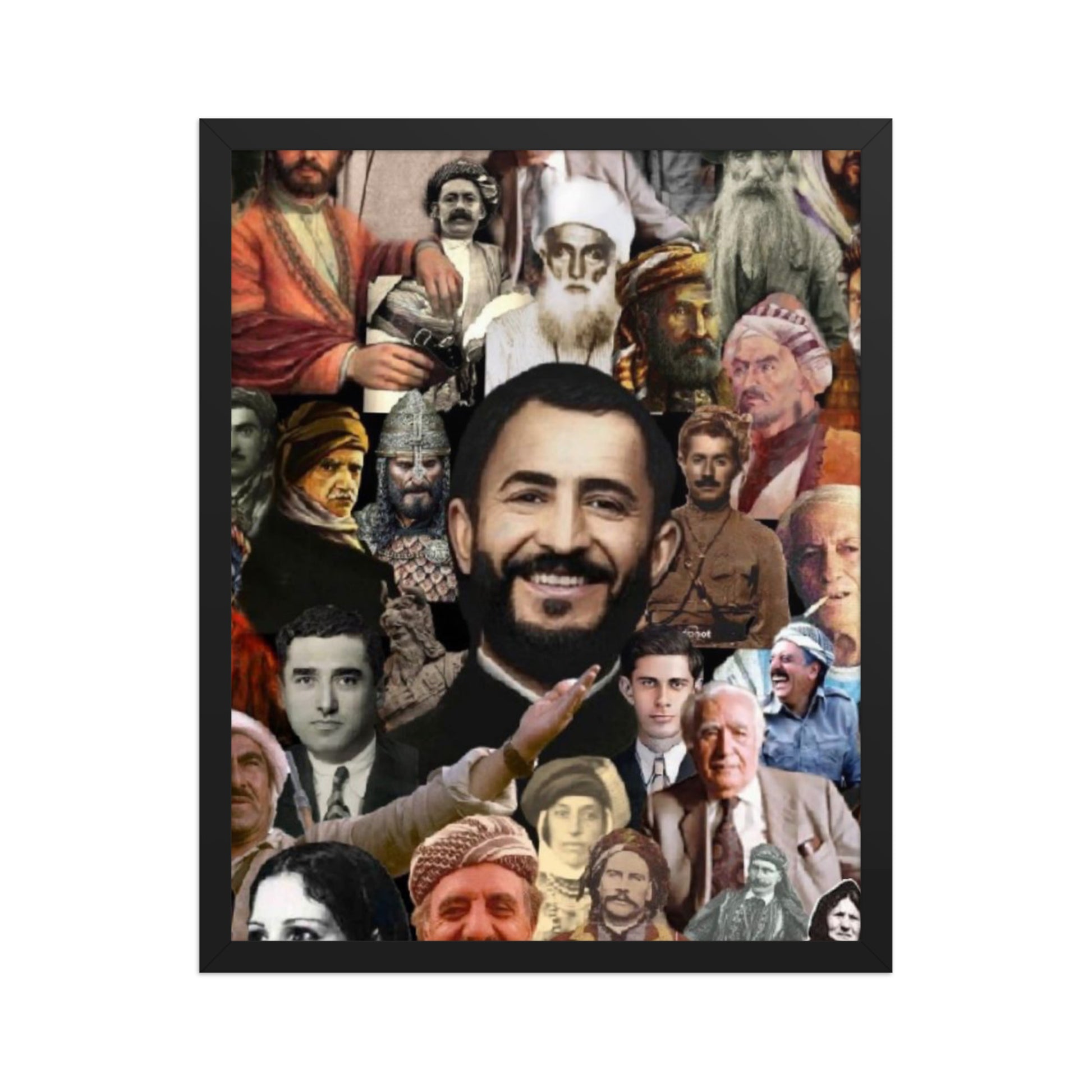 Kurdish Leaders Framed Poster | Kurdistan Flag Art - Kurdish Wall Art Poster | MarsoniPrint