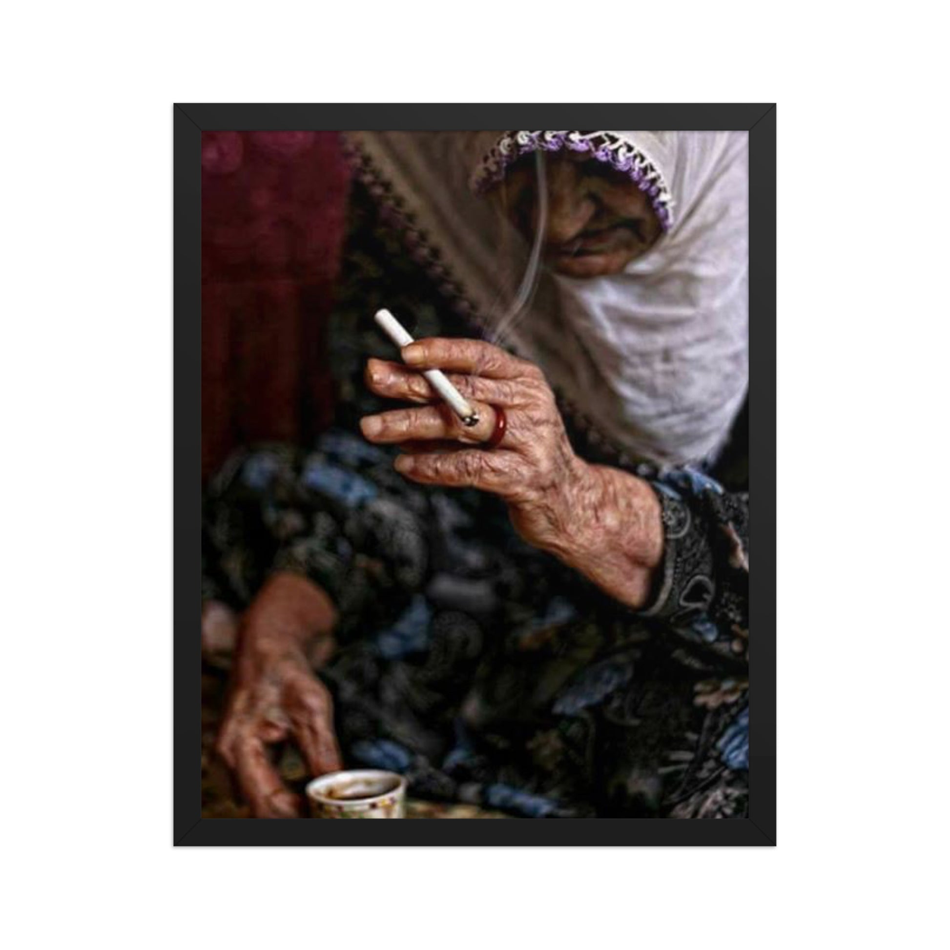 Elder Kurdish Woman Poster | Framed Heritage Art - Kurdish Wall Art Poster | MarsoniPrint