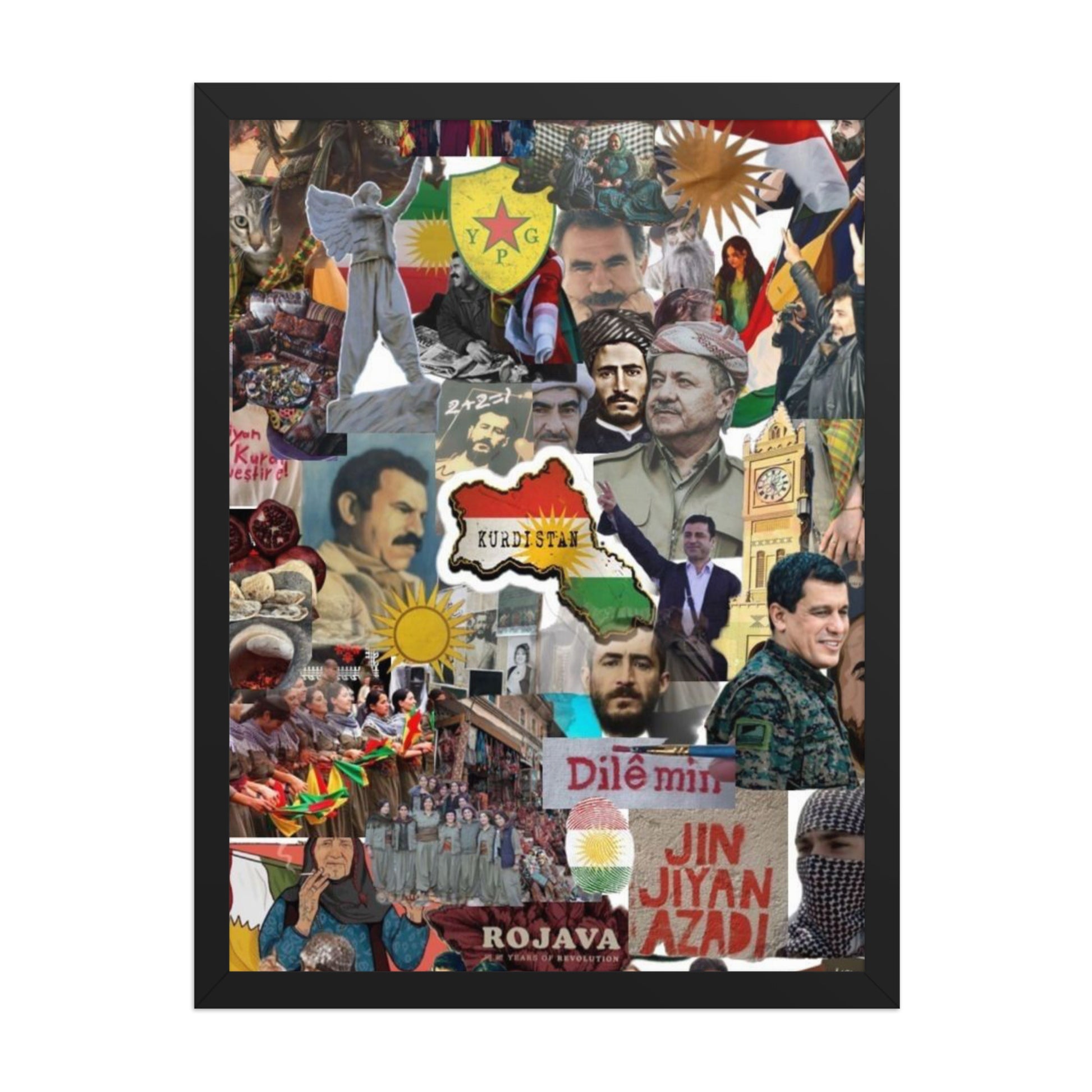 Kurdistan Yek Perca Framed Poster | Matte Print - Kurdish Wall Art Poster | MarsoniPrint