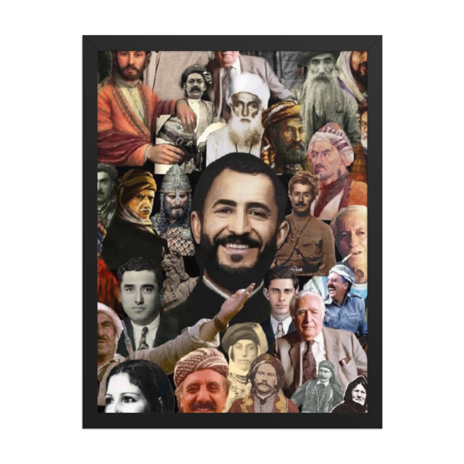 Kurdish Leaders Framed Poster | Kurdistan Flag Art - Kurdish Wall Art Poster | MarsoniPrint