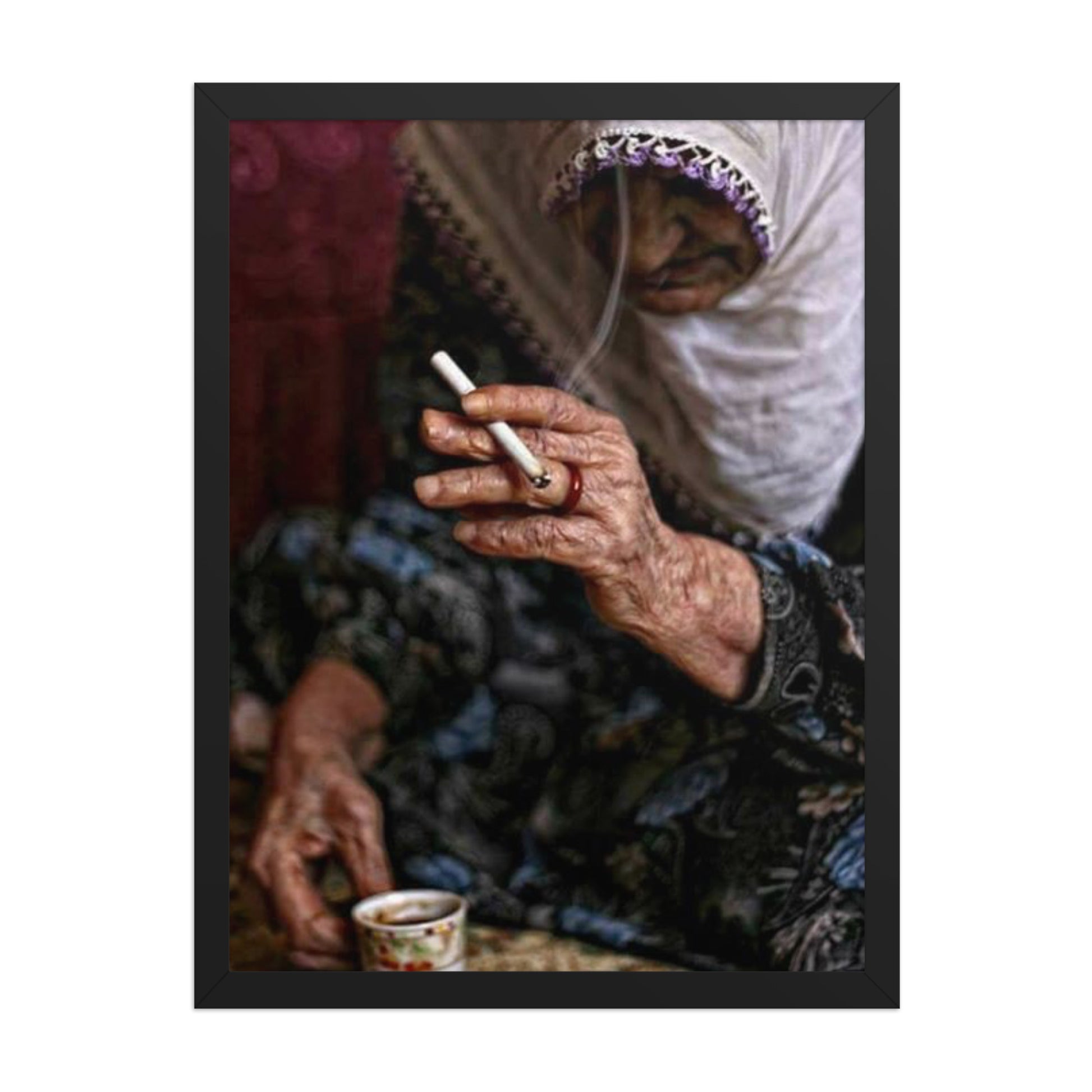 Elder Kurdish Woman Poster | Framed Heritage Art - Kurdish Wall Art Poster | MarsoniPrint
