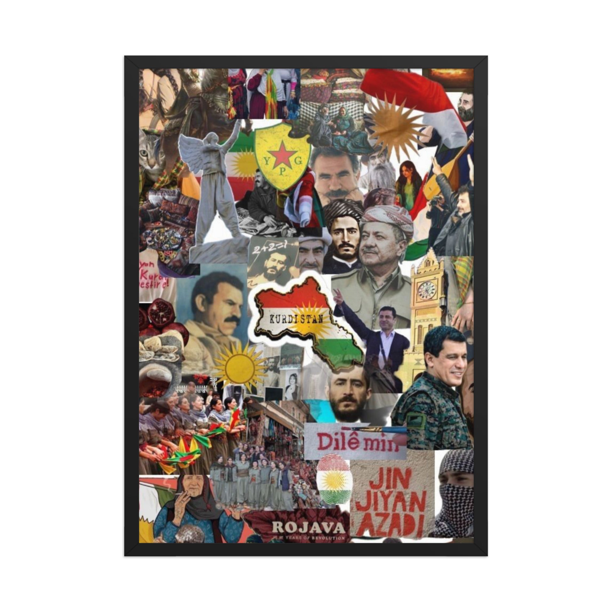 Kurdistan Yek Perca Framed Poster | Matte Print - Kurdish Wall Art Poster | MarsoniPrint