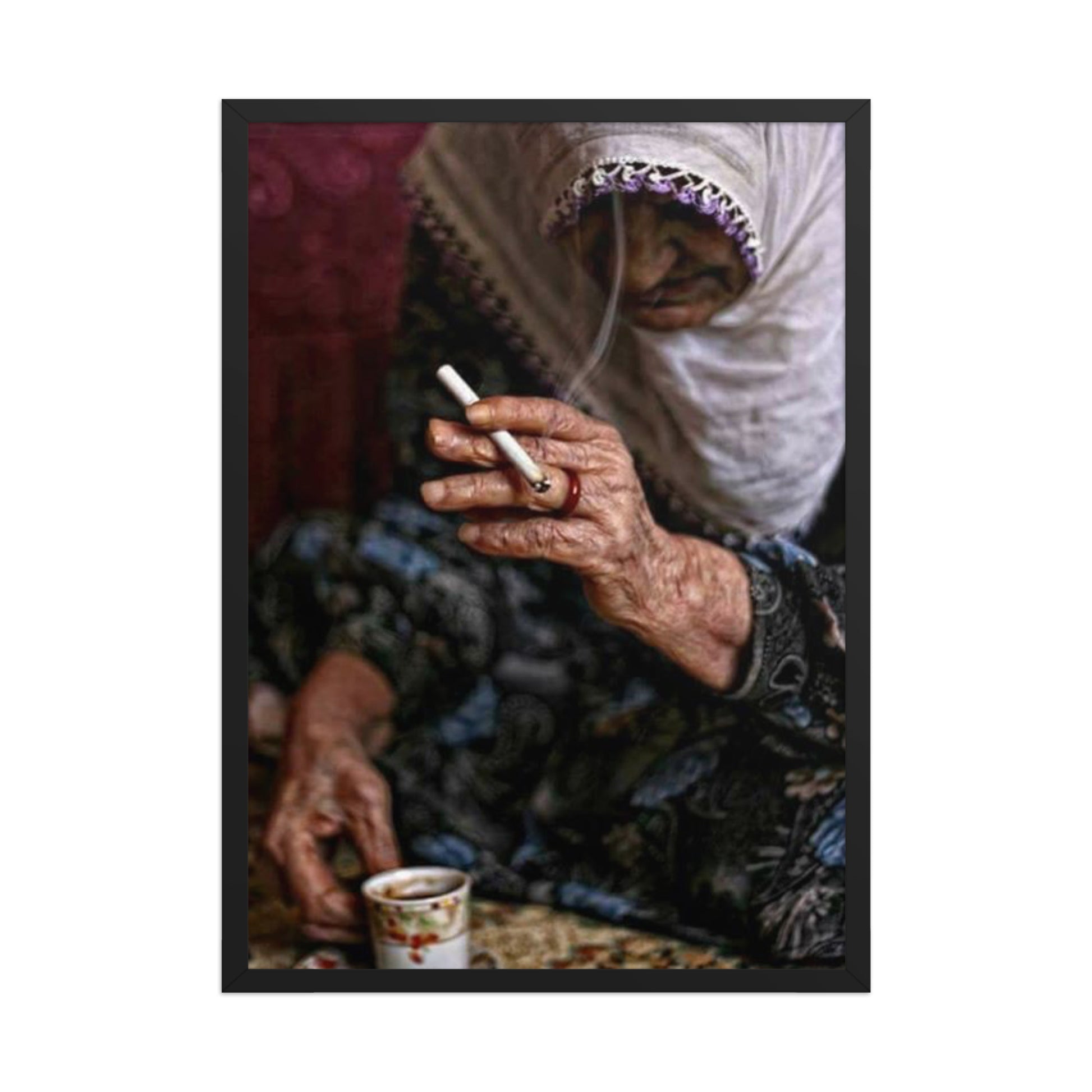 Elder Kurdish Woman Poster | Framed Heritage Art - Kurdish Wall Art Poster | MarsoniPrint