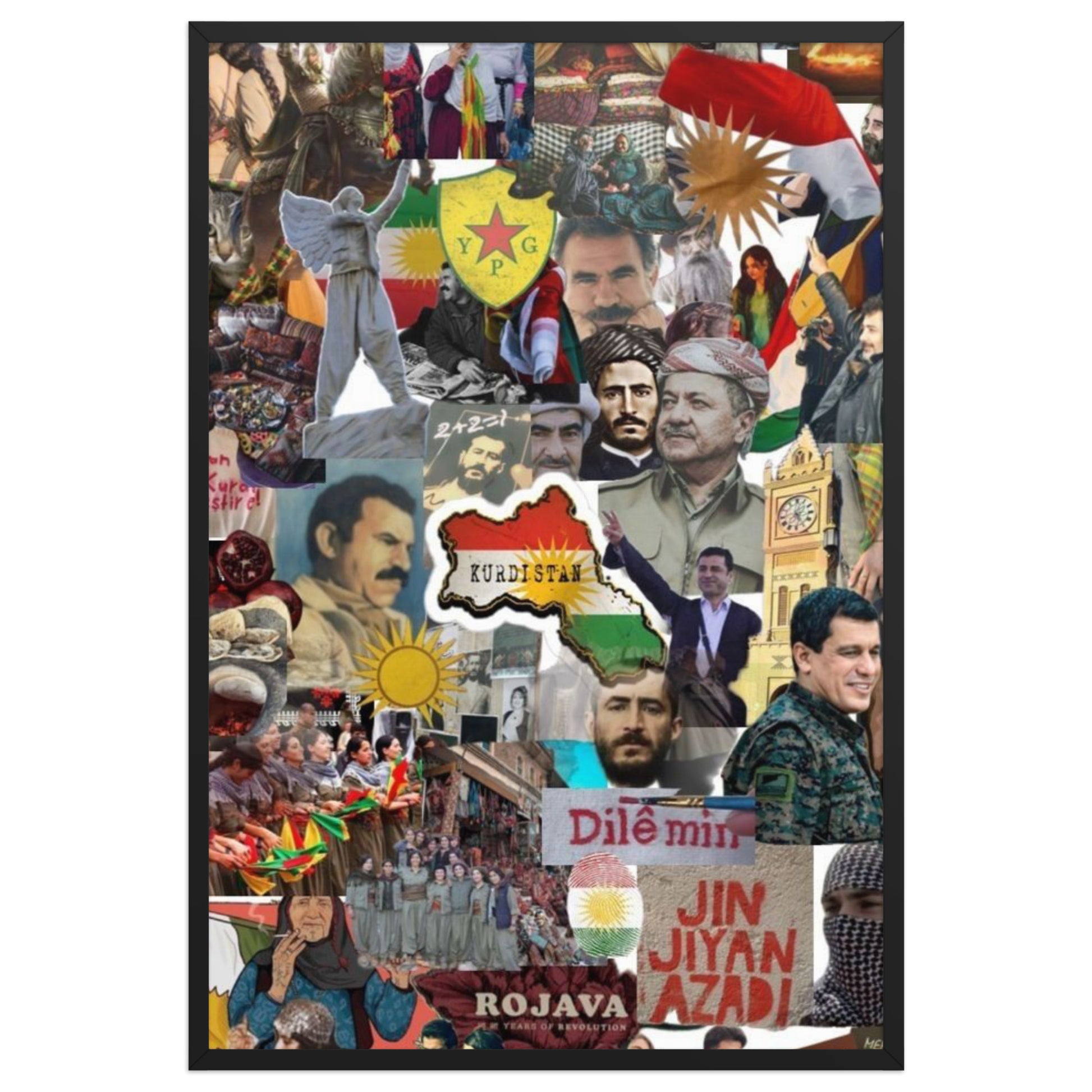Kurdistan Yek Perca Framed Poster | Matte Print - Kurdish Wall Art Poster | MarsoniPrint