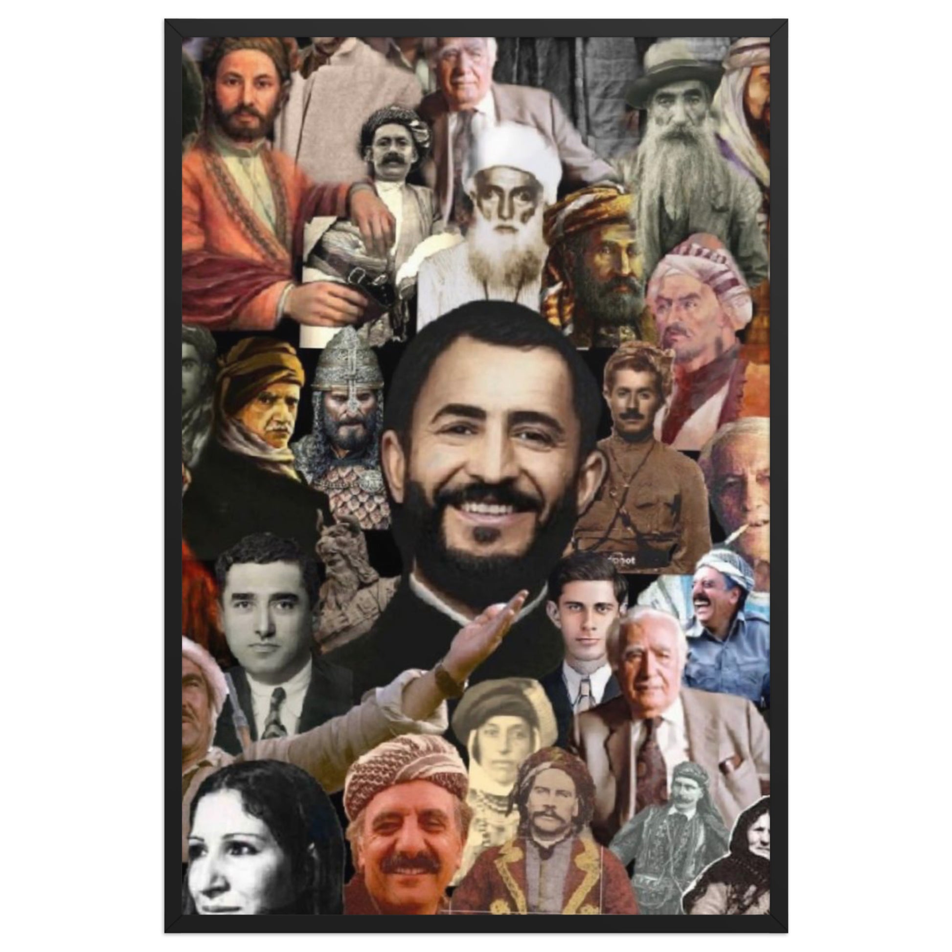 Kurdish Leaders Framed Poster | Kurdistan Flag Art - Kurdish Wall Art Poster | MarsoniPrint