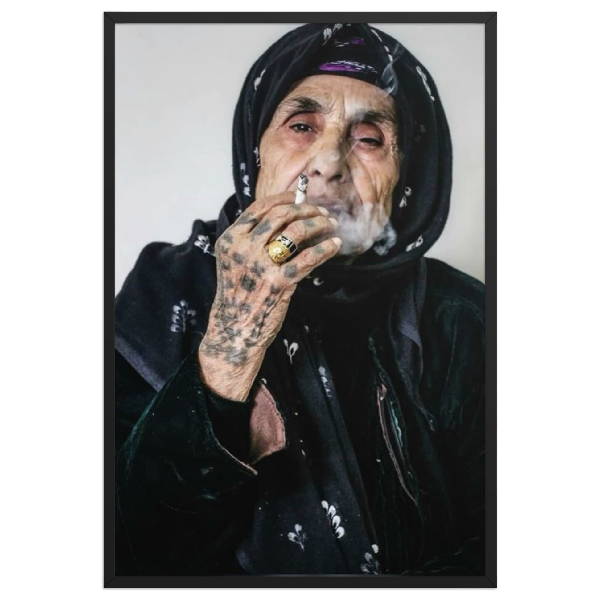 Old Kurdish Woman Framed Poster | Heritage Art - Kurdish Wall Art Poster | MarsoniPrint