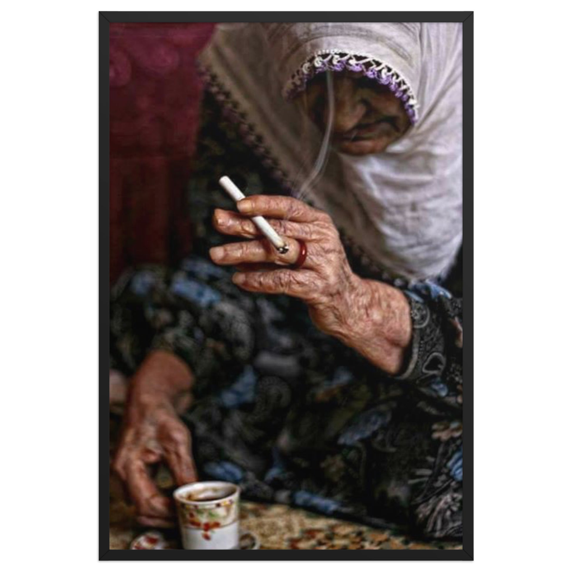 Elder Kurdish Woman Poster | Framed Heritage Art - Kurdish Wall Art Poster | MarsoniPrint