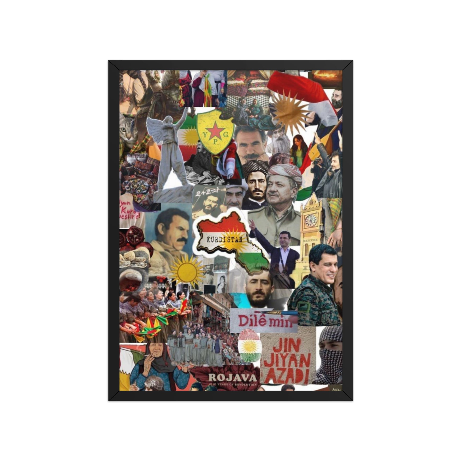 Kurdistan Yek Perca Framed Poster | Matte Print - Kurdish Wall Art Poster | MarsoniPrint