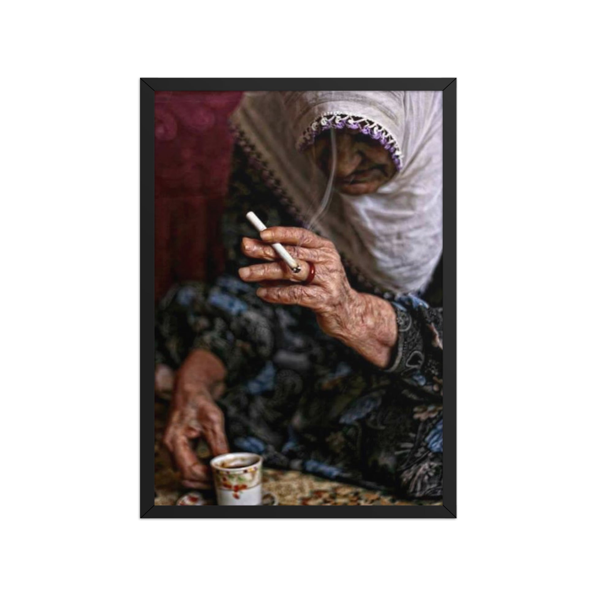 Elder Kurdish Woman Poster | Framed Heritage Art - Kurdish Wall Art Poster | MarsoniPrint
