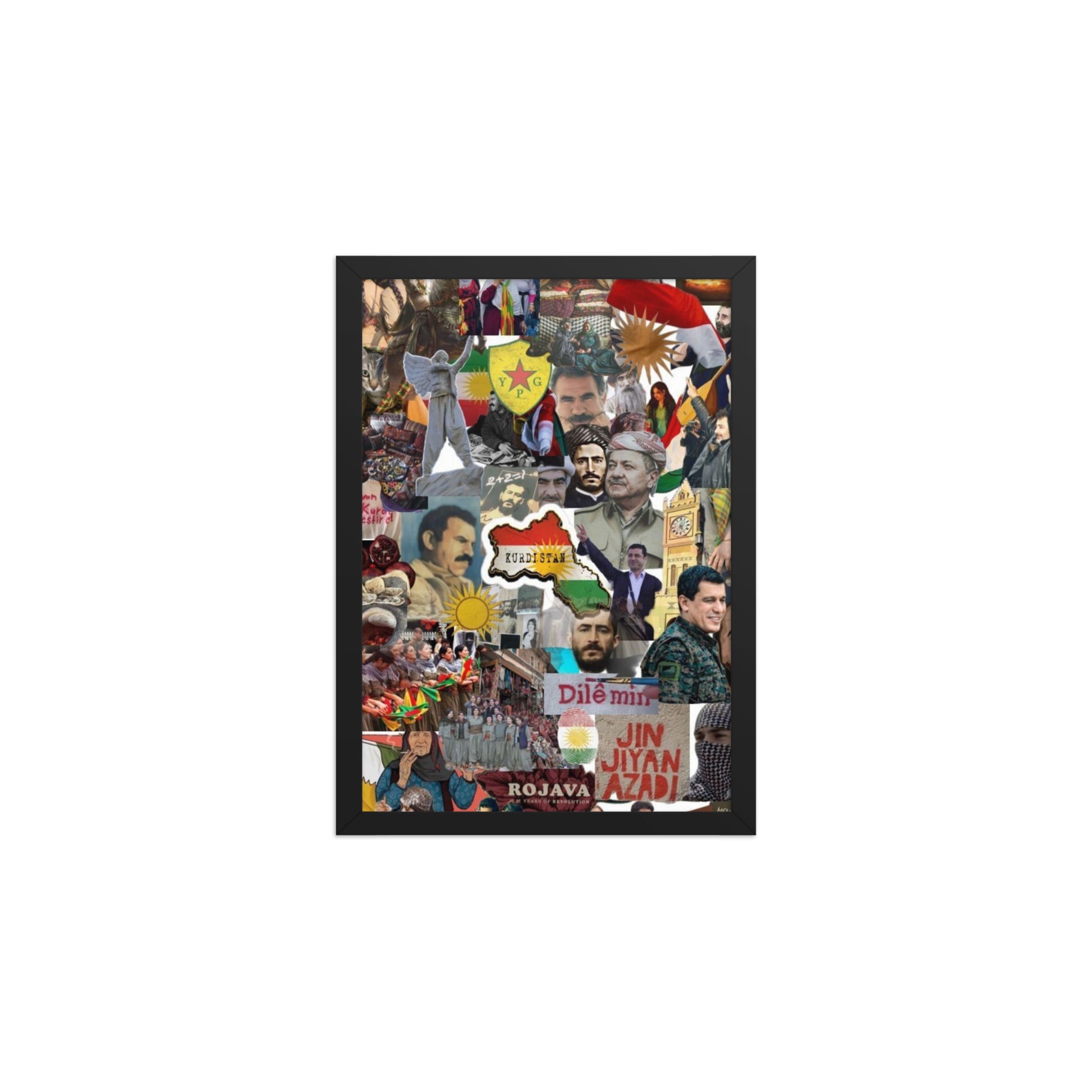 Kurdistan Yek Perca Framed Poster | Matte Print - Kurdish Wall Art Poster | MarsoniPrint