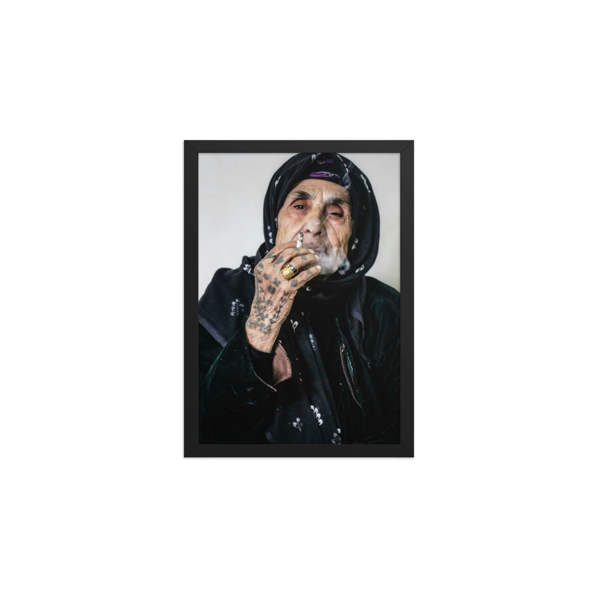 Old Kurdish Woman Framed Poster | Heritage Art - Kurdish Wall Art Poster | MarsoniPrint
