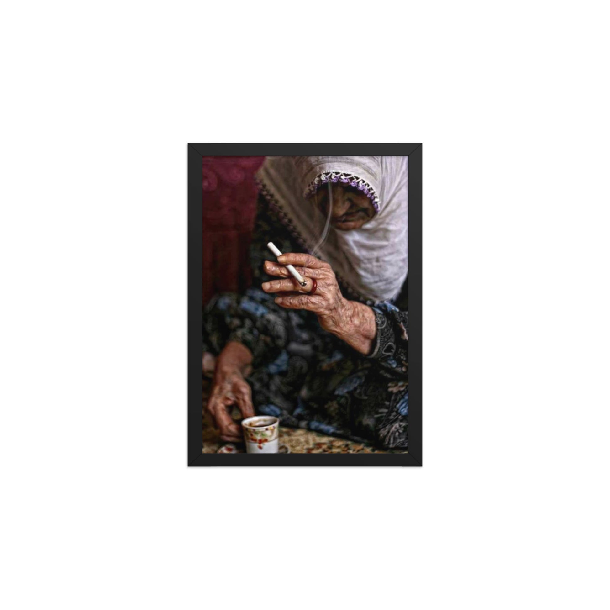 Elder Kurdish Woman Poster | Framed Heritage Art - Kurdish Wall Art Poster | MarsoniPrint