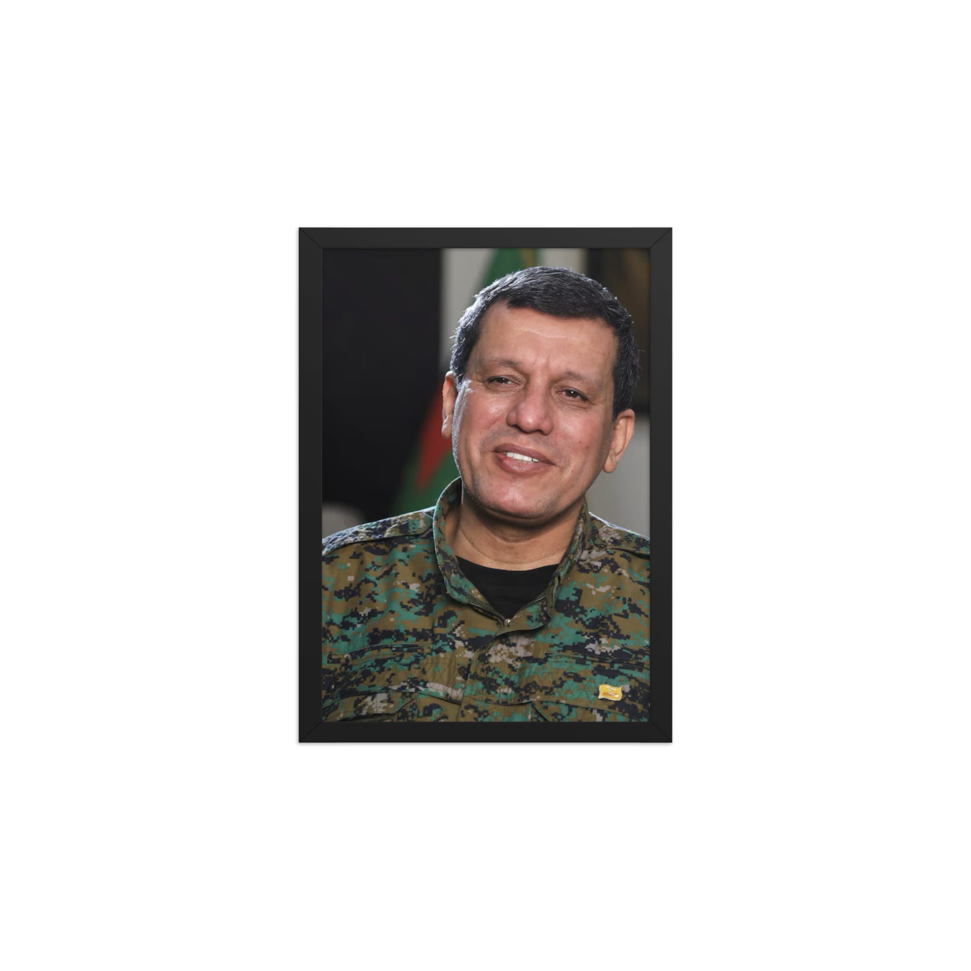 Mazlum Abdi Framed Poster | Kurdish Leader Art - Kurdish Wall Art Poster | MarsoniPrint